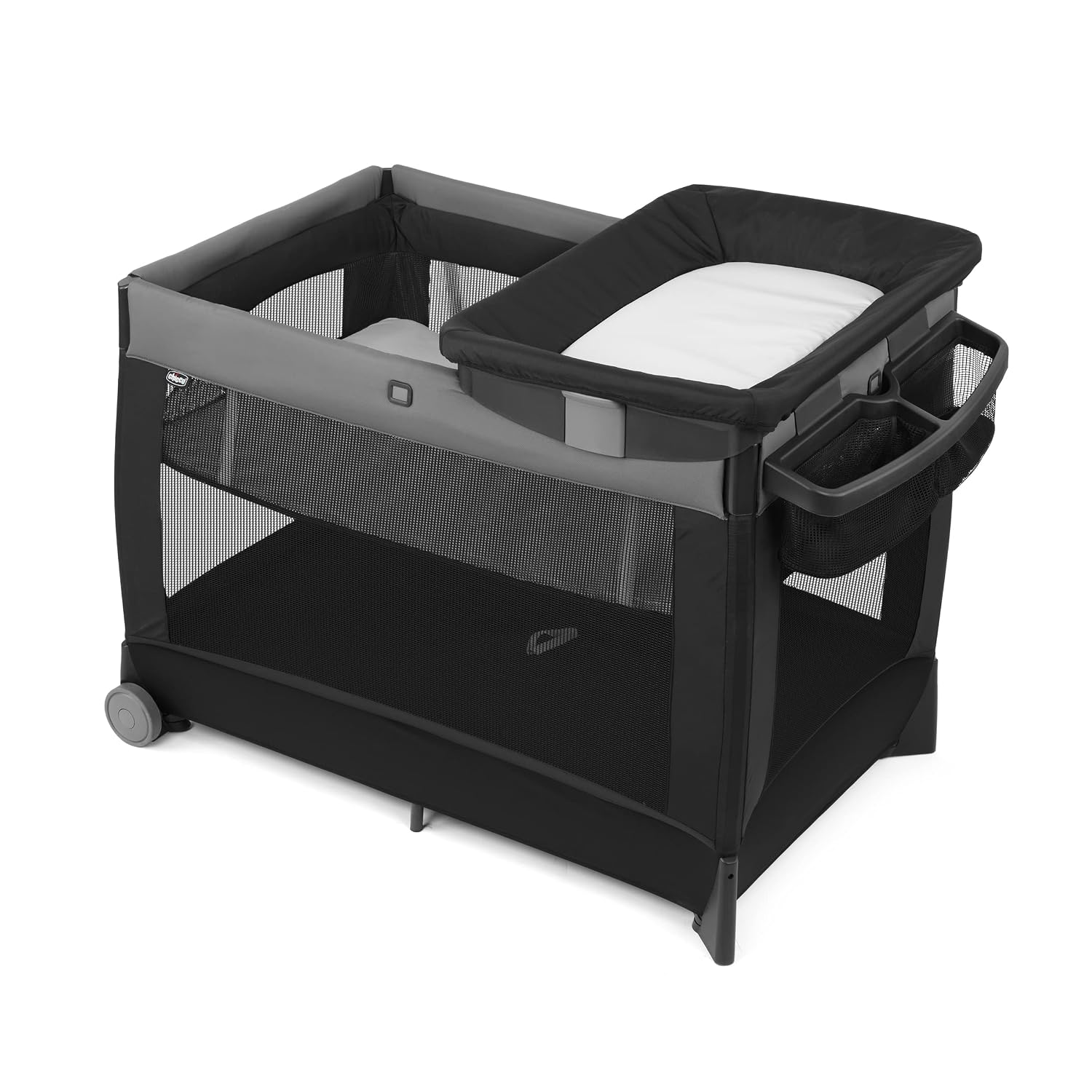 Chicco Lullaby Portable Playard, Infant Bassinet and Changer, Toddler Playard, Portable Crib, Travel Friendly – Camden/Black