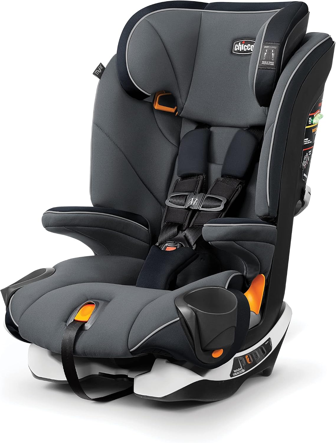 Chicco MyFit Harness + Booster Car Seat, 5-Point Harness and High Back Seat – Fathom