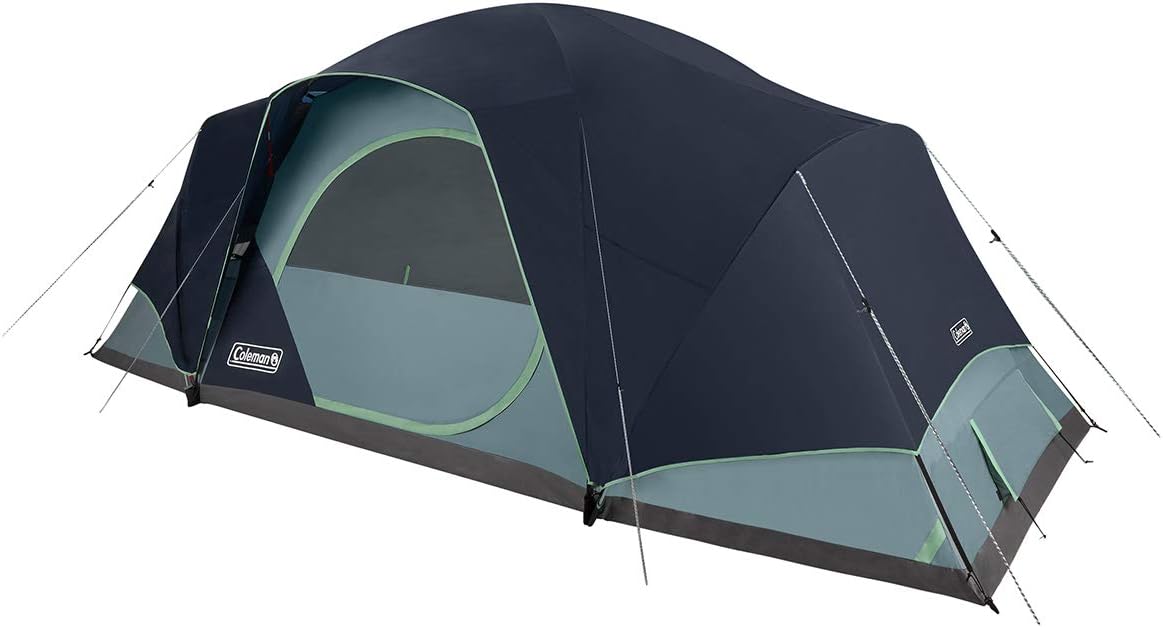 Coleman Skydome XL 12 Person Tent – Fast 5 Min Setup, Rainfly, Storage, Ventilation & Weatherproof Liner, Blue Nights