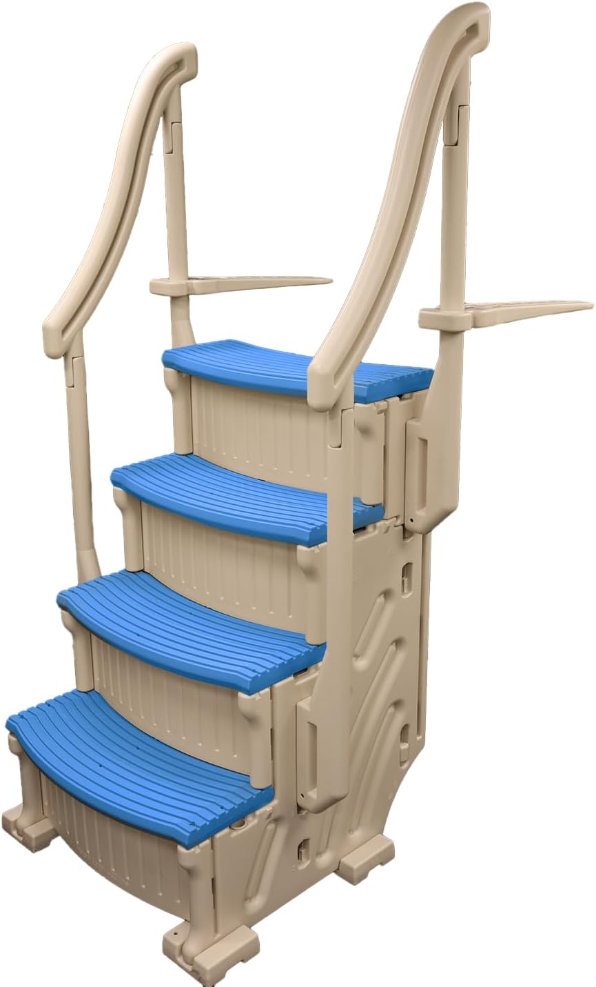Confer Plastics Drop in Above Ground Pool Step with Blue Treads