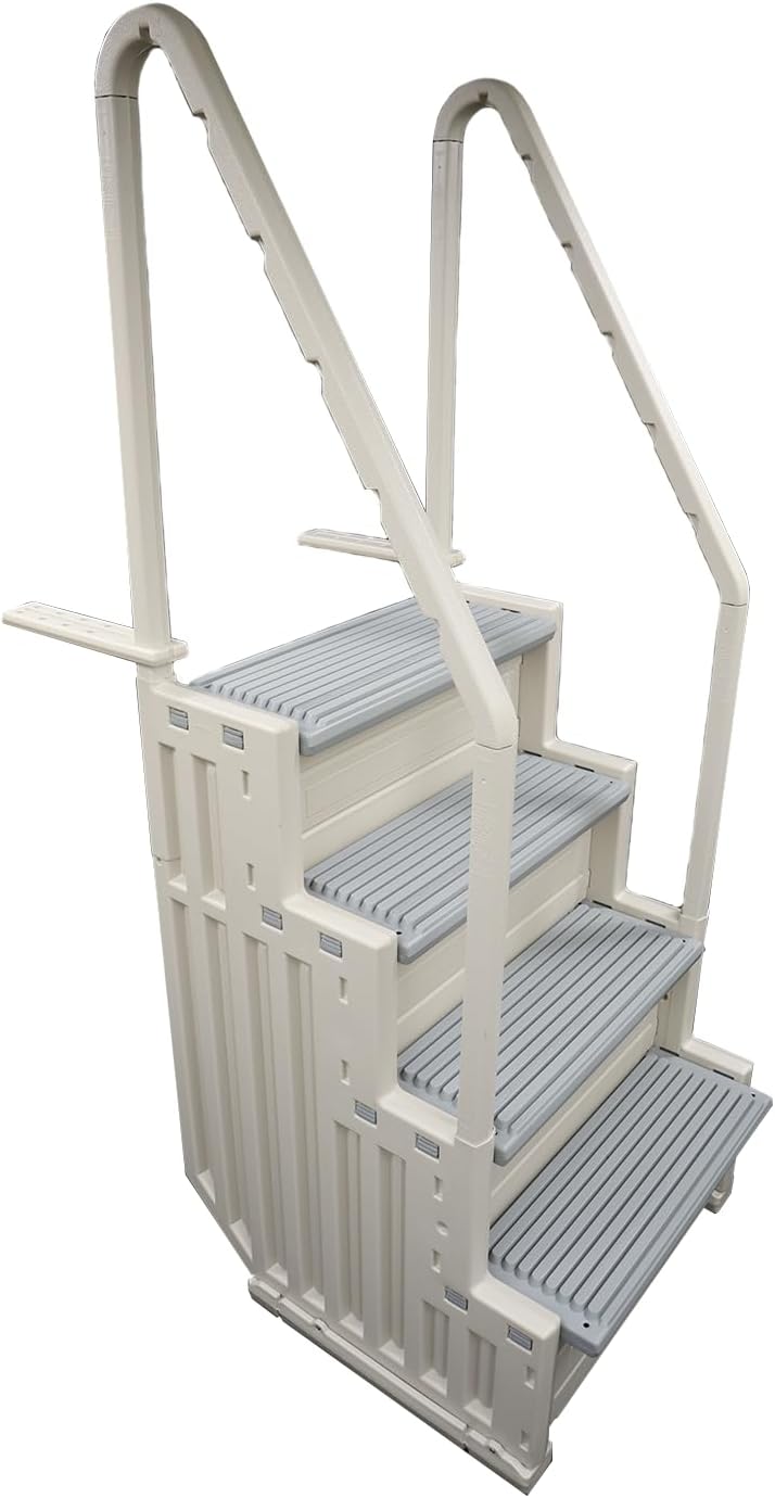Confer Plastics Step-1X: Sturdy Above Ground Entry System with Dual Handrails and Slip-Resistant Steps
