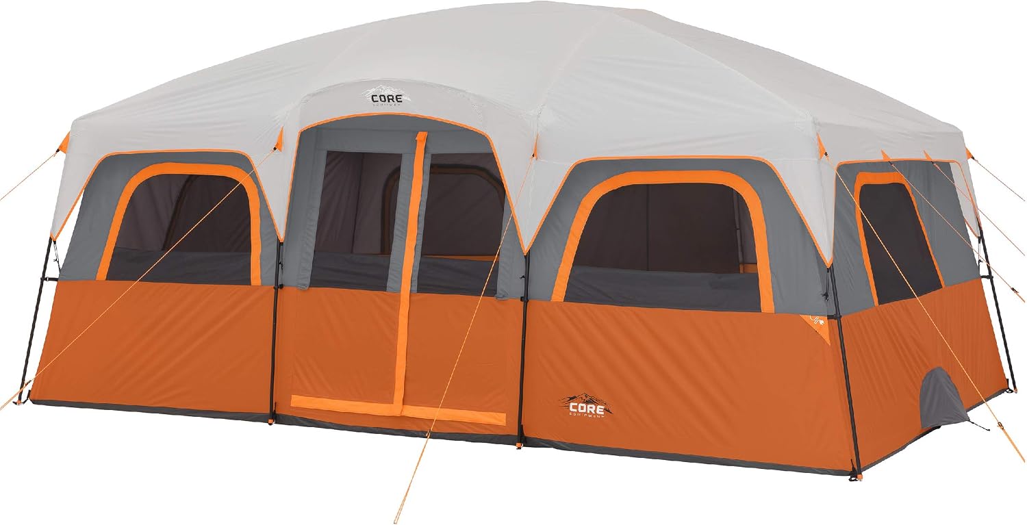 CORE Tent for Family Camping 12 Person Large Multi Room Cabin Tents for Car Camping & Outdoor Adventures