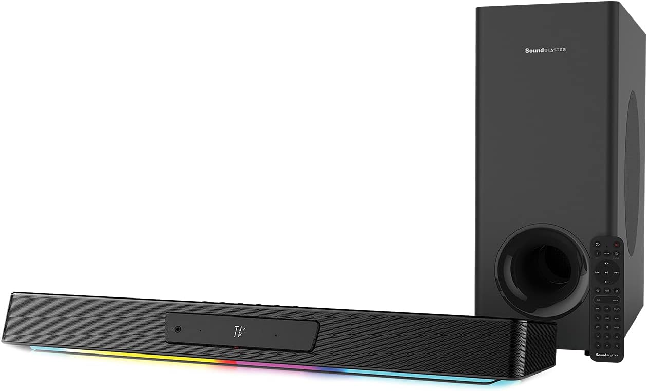 Creative Sound Blaster Katana V2 Gaming Soundbar – True 5.1 Channel, Subwoofer, Tri-Amplified Drivers, SXFI Battle Mode, RGB