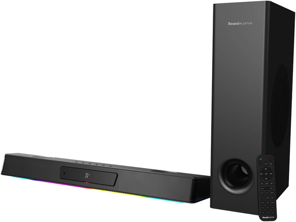 Creative Sound Blaster Katana V2X Gaming Soundbar – 5.1 Multi-Channel, 180W, Compact Subwoofer, Super X-Fi, RGB Lighting