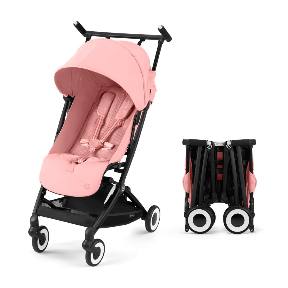Cybex Libelle 2 Travel Baby Stroller – Lightweight Compact Carry-On Stroller with One-Hand Recline, Car Seat Compatible – Candy Pink