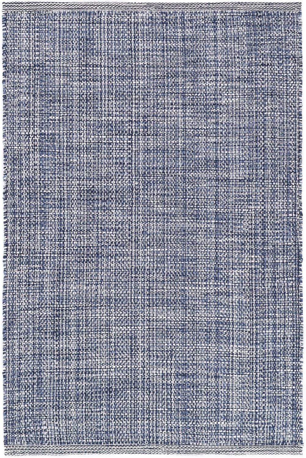 Dash and Albert Fusion Indoor/Outdoor Area Rug – 6′ x 9′ Blue Solid Handwoven Accent Rug – Durable, Fade Resistant, High Traffic Friendly