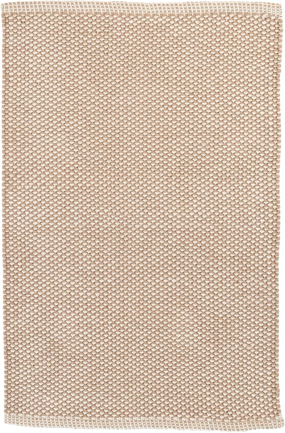 Dash and Albert Pebble Performance Rug – 5’x8′ Neutral Solid Handwoven Washable Accent Carpet, Durable & Fade Resistant for High Traffic