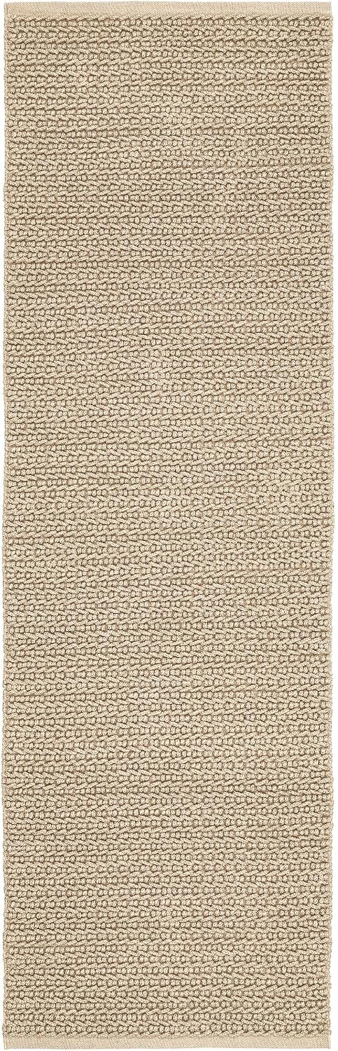 Dash and Albert Veranda Performance Runner Rug – 2.5’x8′ Neutral Solid Handwoven Washable Accent Carpet, Durable & Fade Resistant