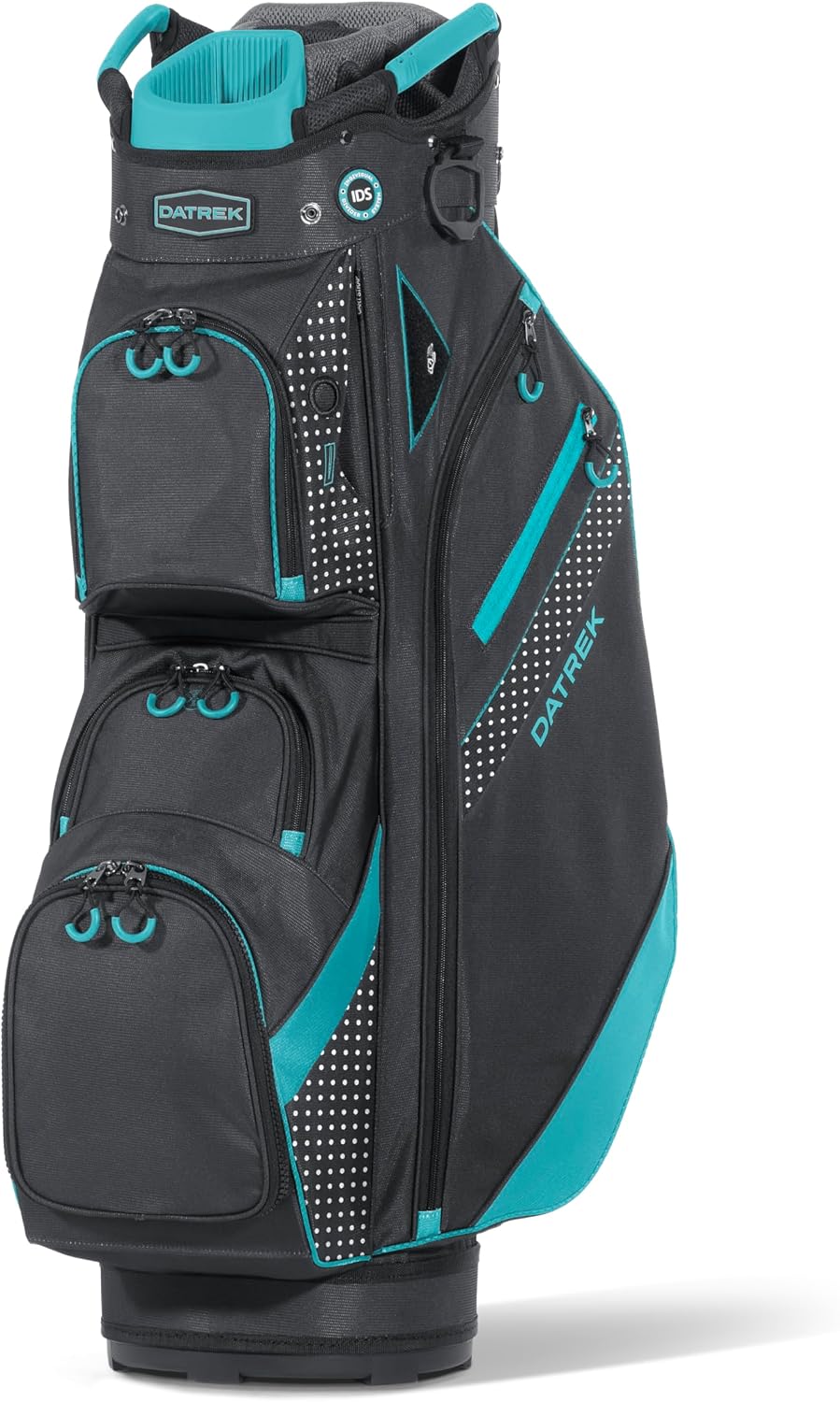 Datrek DG Lite III Golf Cart Bag, Black/Turquoise/White Dots