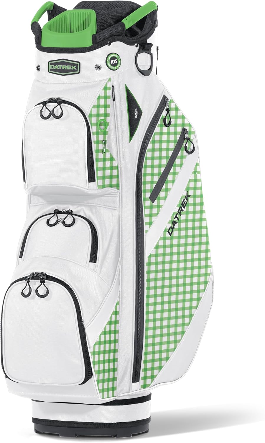 Datrek DG Lite III Golf Cart Bag, White/Green Checkered