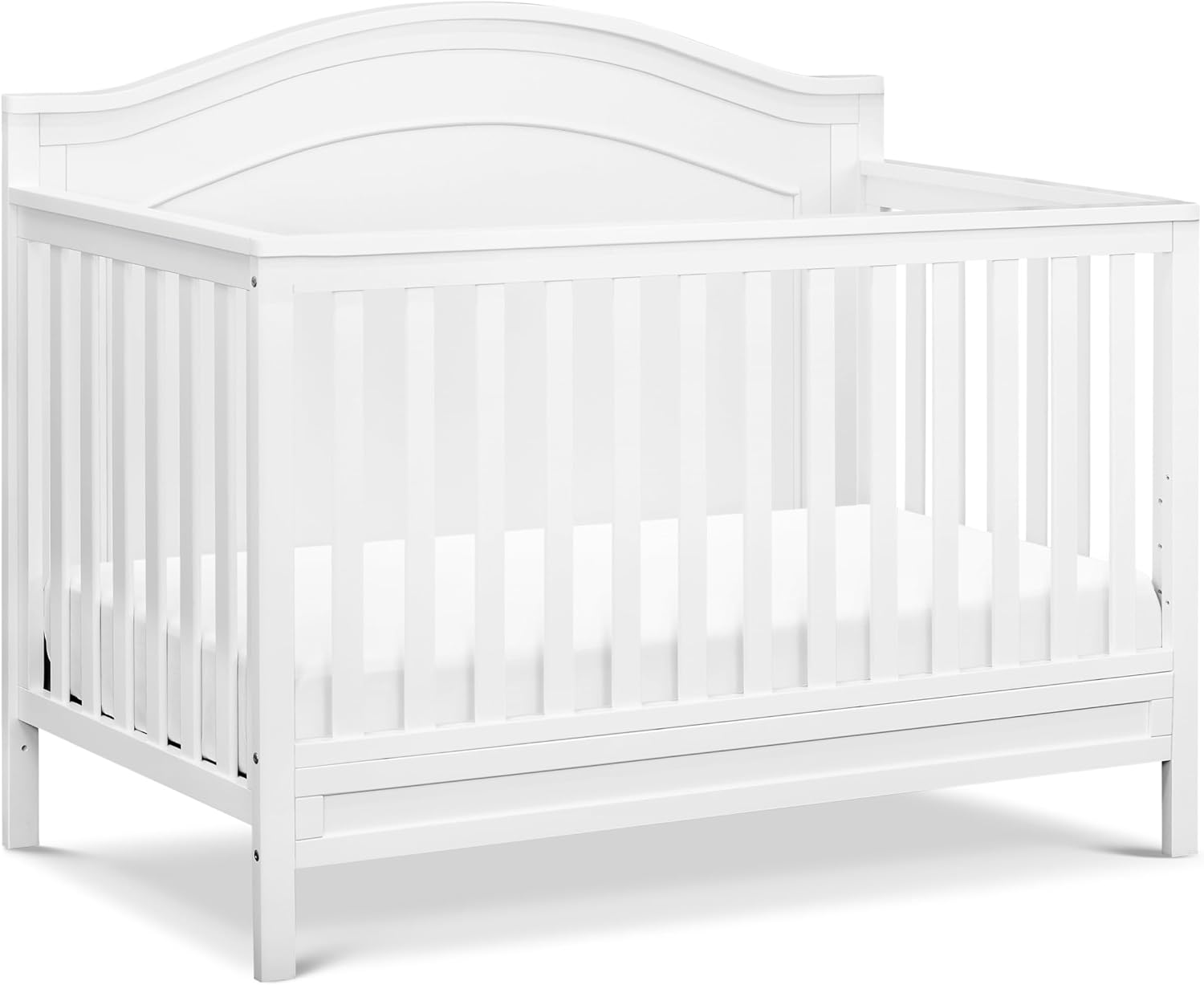 daVinci Charlie 4-in-1 Convertible Crib – GREENGUARD Gold Certified – Wooden White Baby Bed