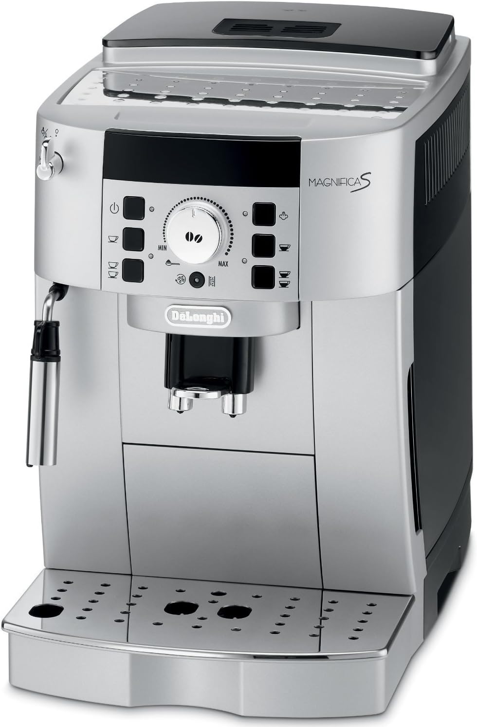 De’Longhi ECAM22110SB Magnifica XS Fully Automatic Cappuccino and Espresso Machine with Manual Cappuccino System, Stainless Steel, Silver, 13.8″