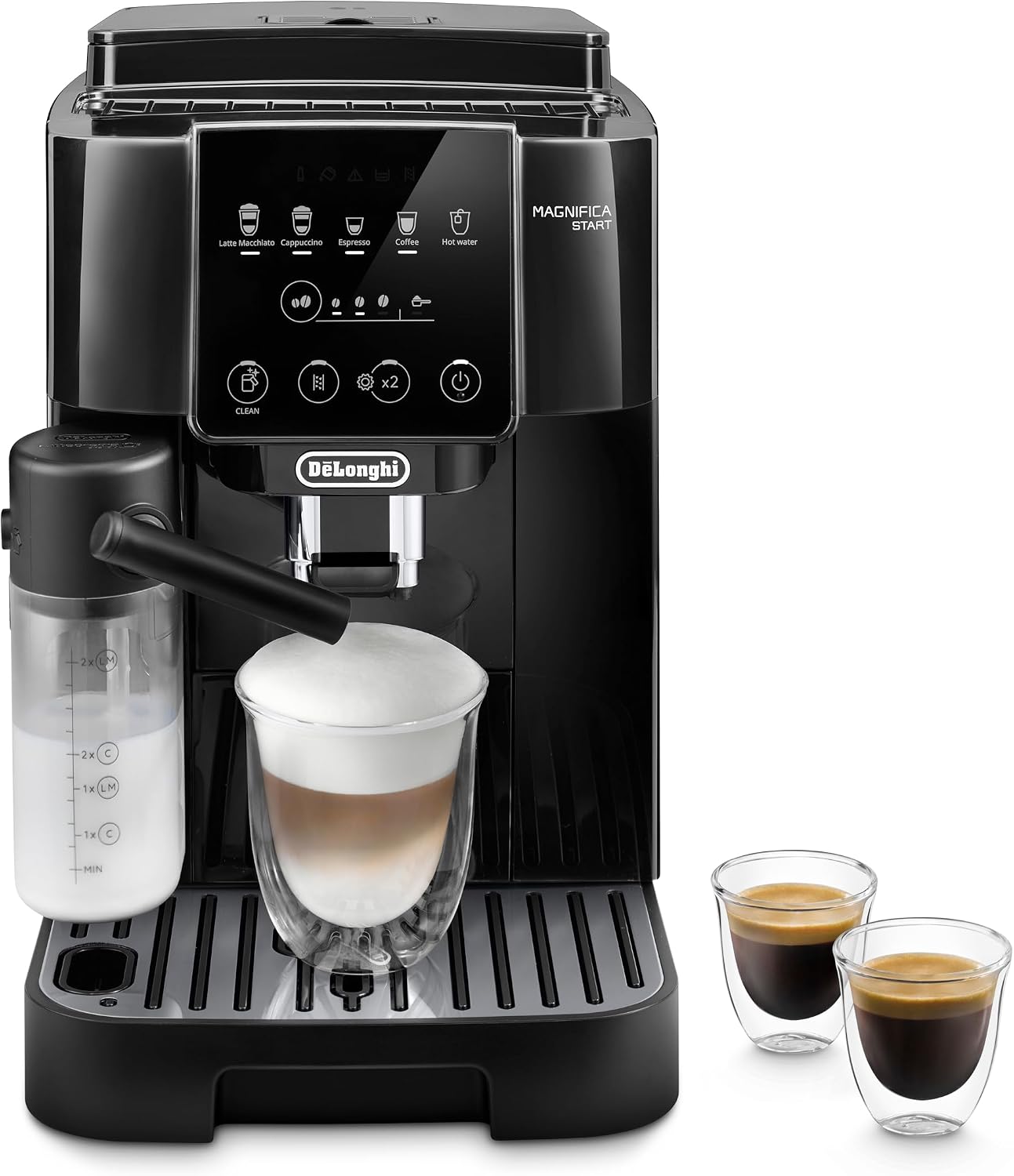 De’Longhi Magnifica Start Automatic Espresso Machine with Auto Milk Frother & Built in Grinder, Start Black