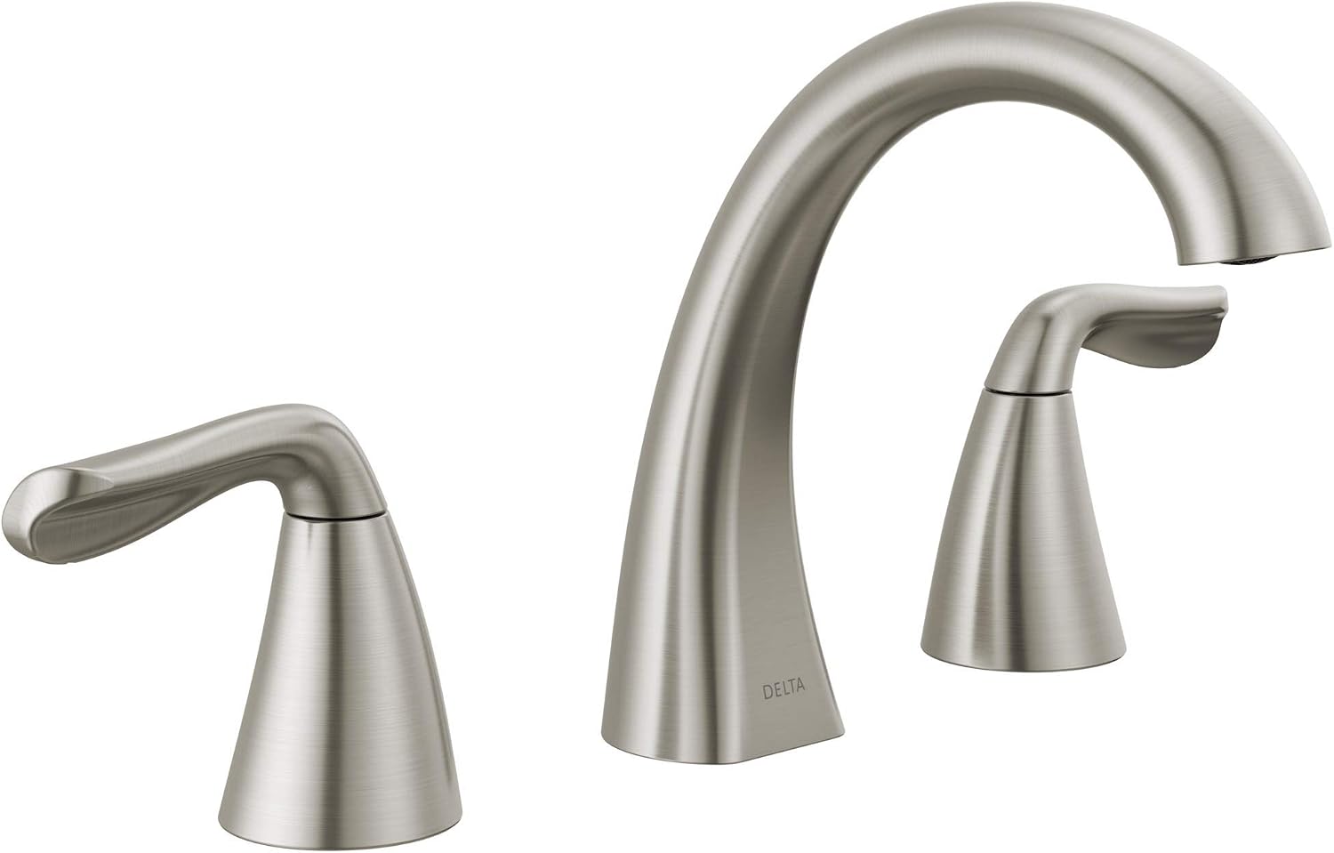 Delta 35840LF-SP Arvo Widespread Bathroom Faucet 3 Hole, 2-handle Bathroom Sink Faucet with Drain Assembly – Spotshield Brushed Nickel