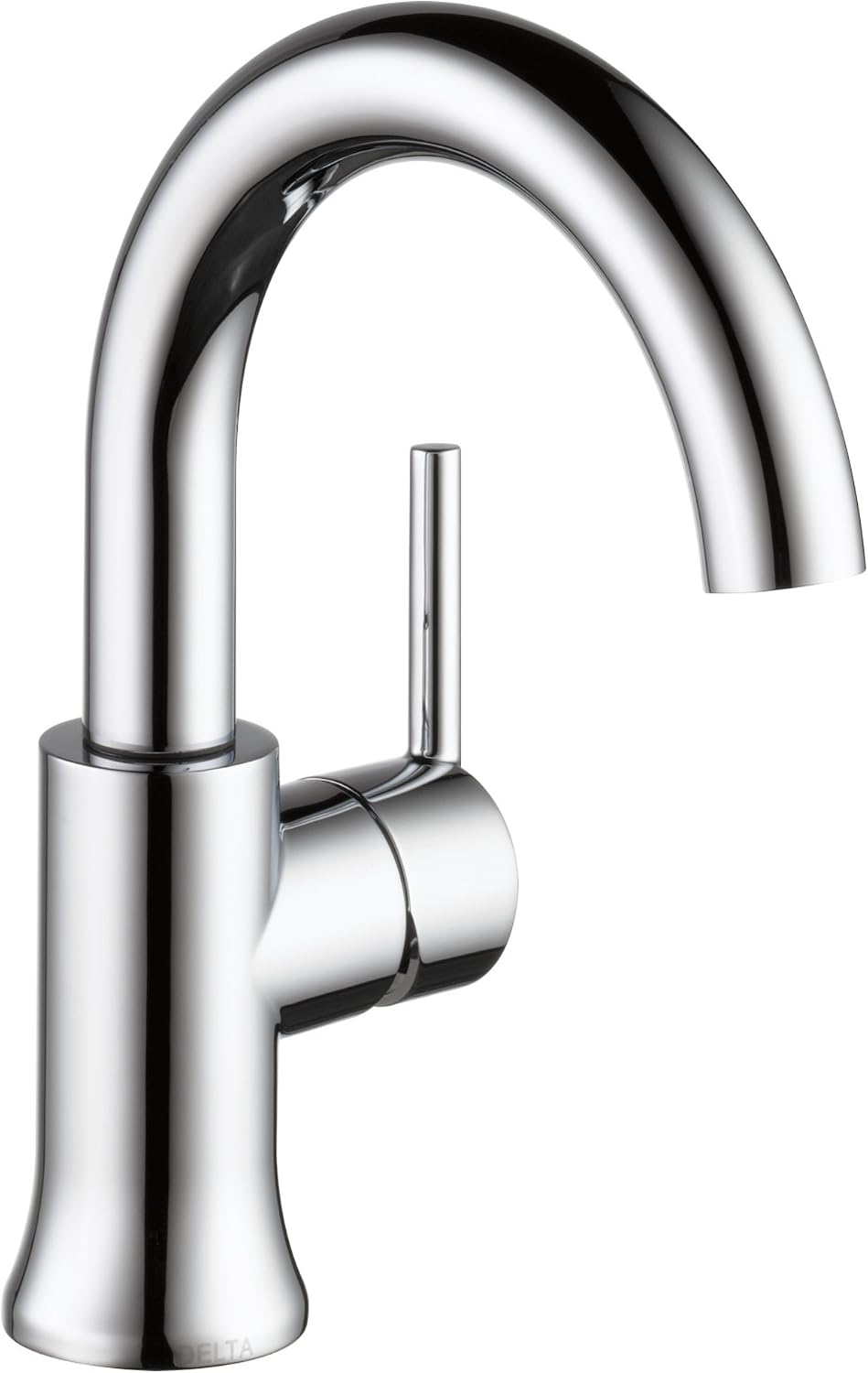 Delta 559HA-DST Trinsic Single Hole Bathroom Faucet with Drain Assembly, Single Handle Bathroom Sink Faucet, Swivel – Chrome