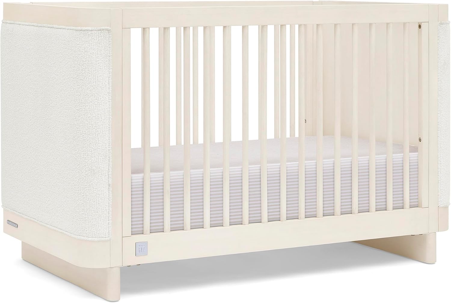 Delta Children babyGap Callie 4-in-1 Upholstered Crib – Greenguard Gold Certified, Antique White/White Boucle