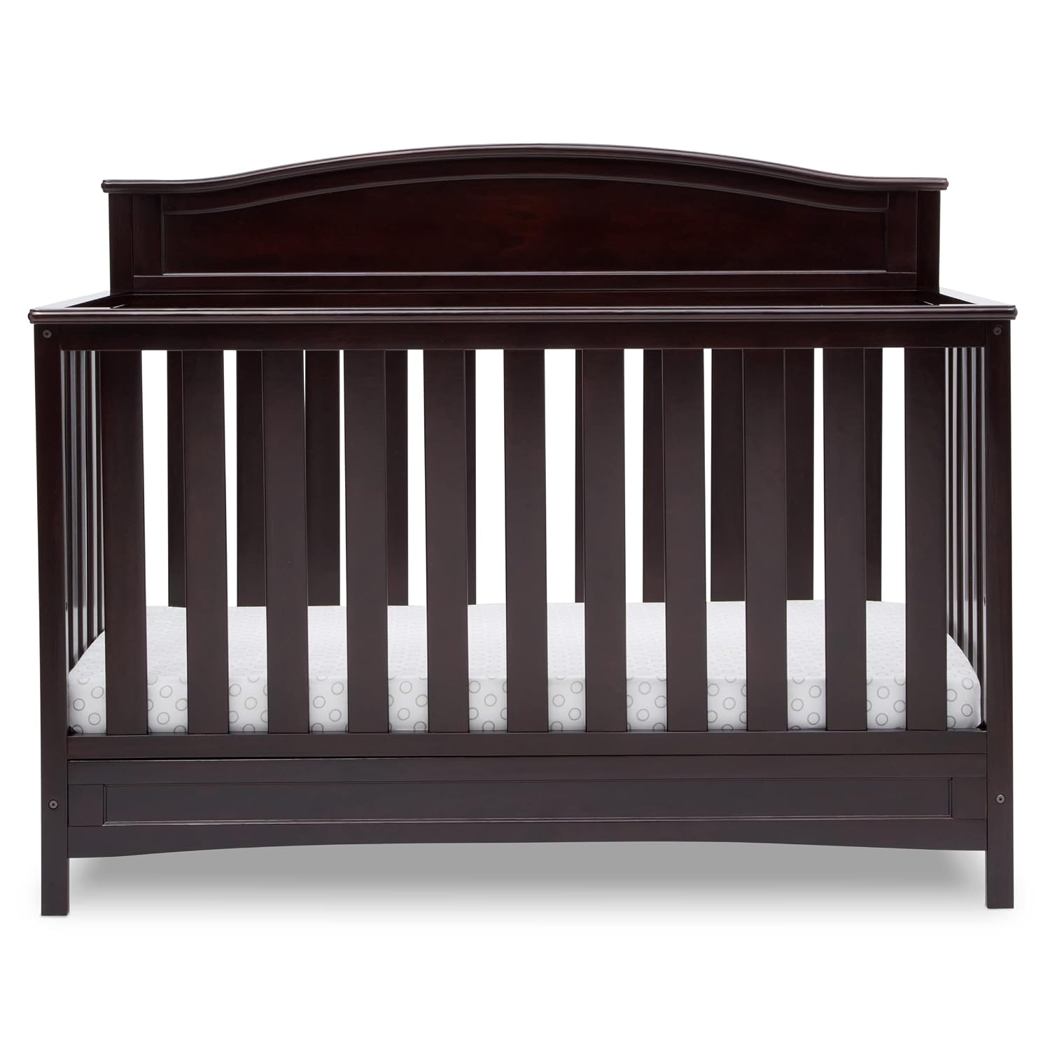 Delta Children Emery 4-in-1 Convertible Baby Crib – Greenguard Gold Certified, Dark Chocolate