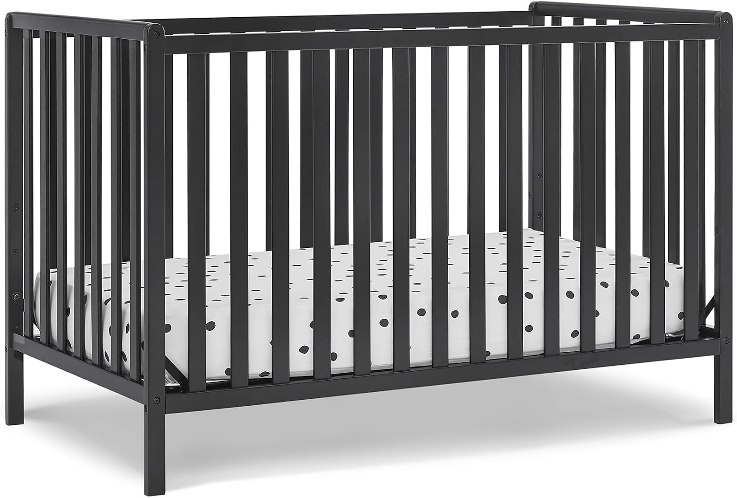 Delta Children Heartland 4-in-1 Convertible Crib, Ebony