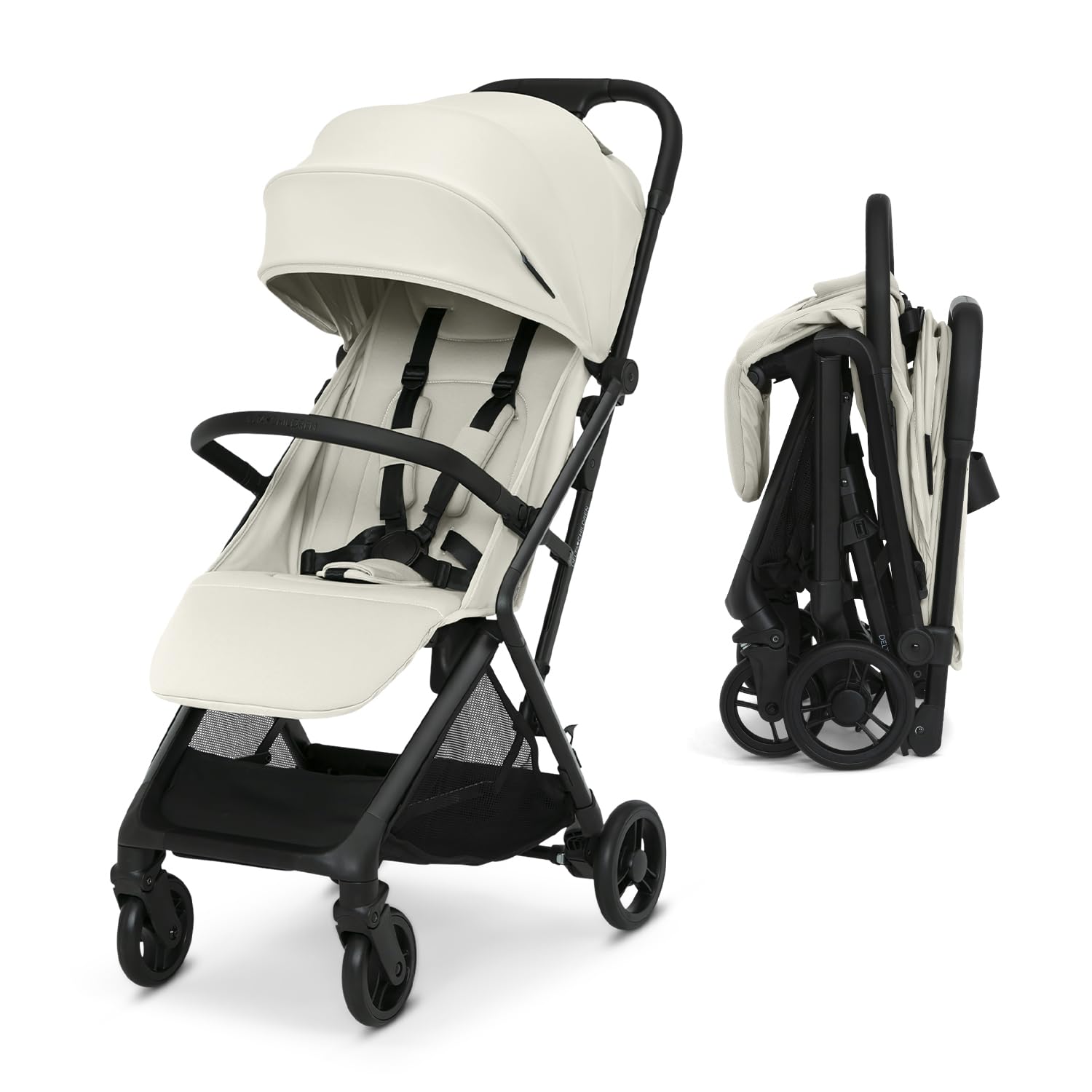 Delta Children Icon Ultra Compact Travel Stroller – Greenguard Gold Certified, Cream