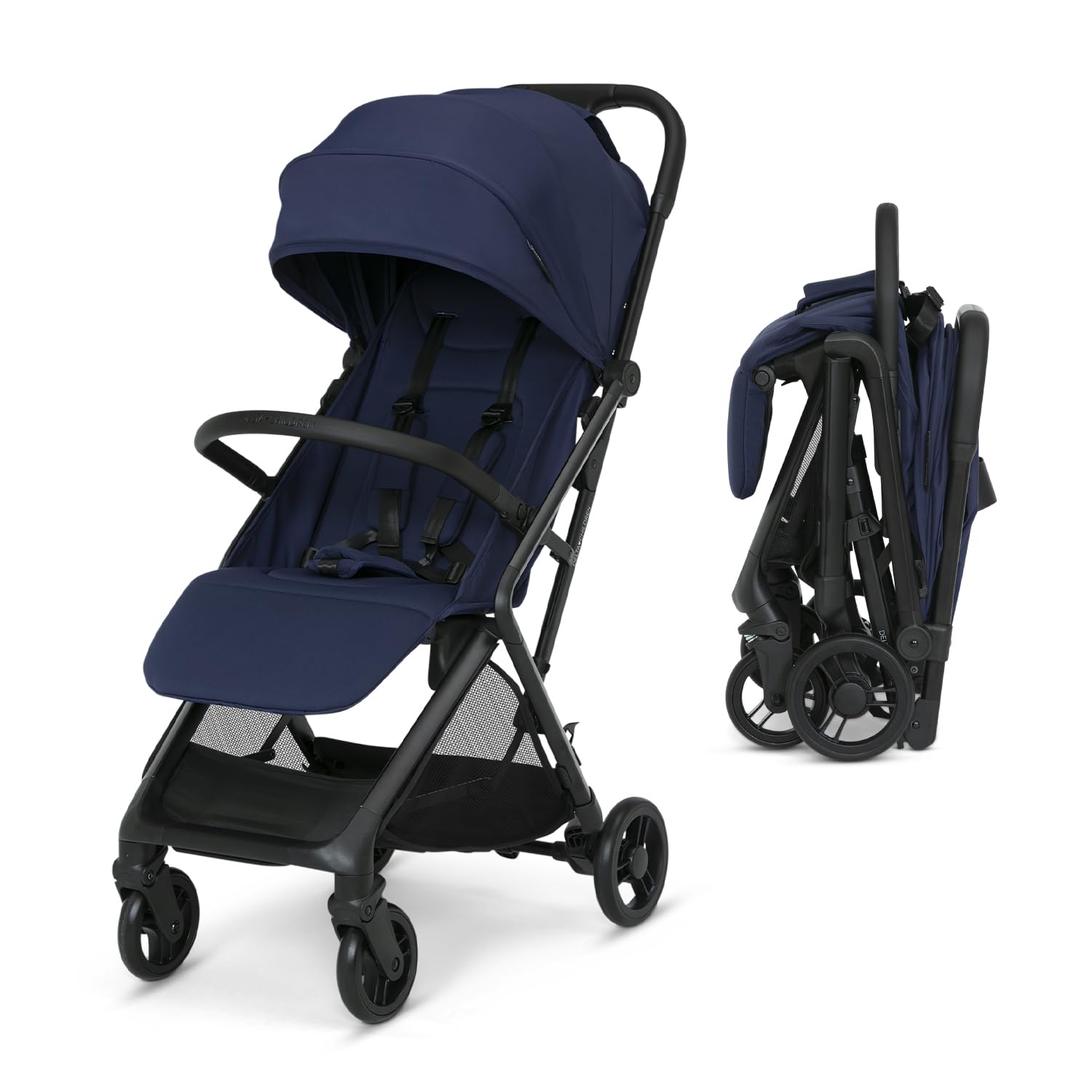 Delta Children Icon Ultra Compact Travel Stroller – Greenguard Gold Certified, Navy