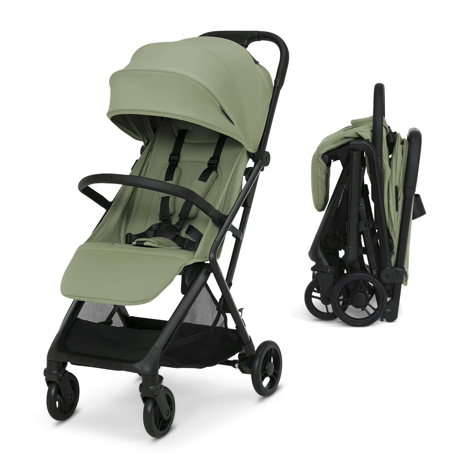 Delta Children Icon Ultra Compact Travel Stroller – Greenguard Gold Certified, Sage Green
