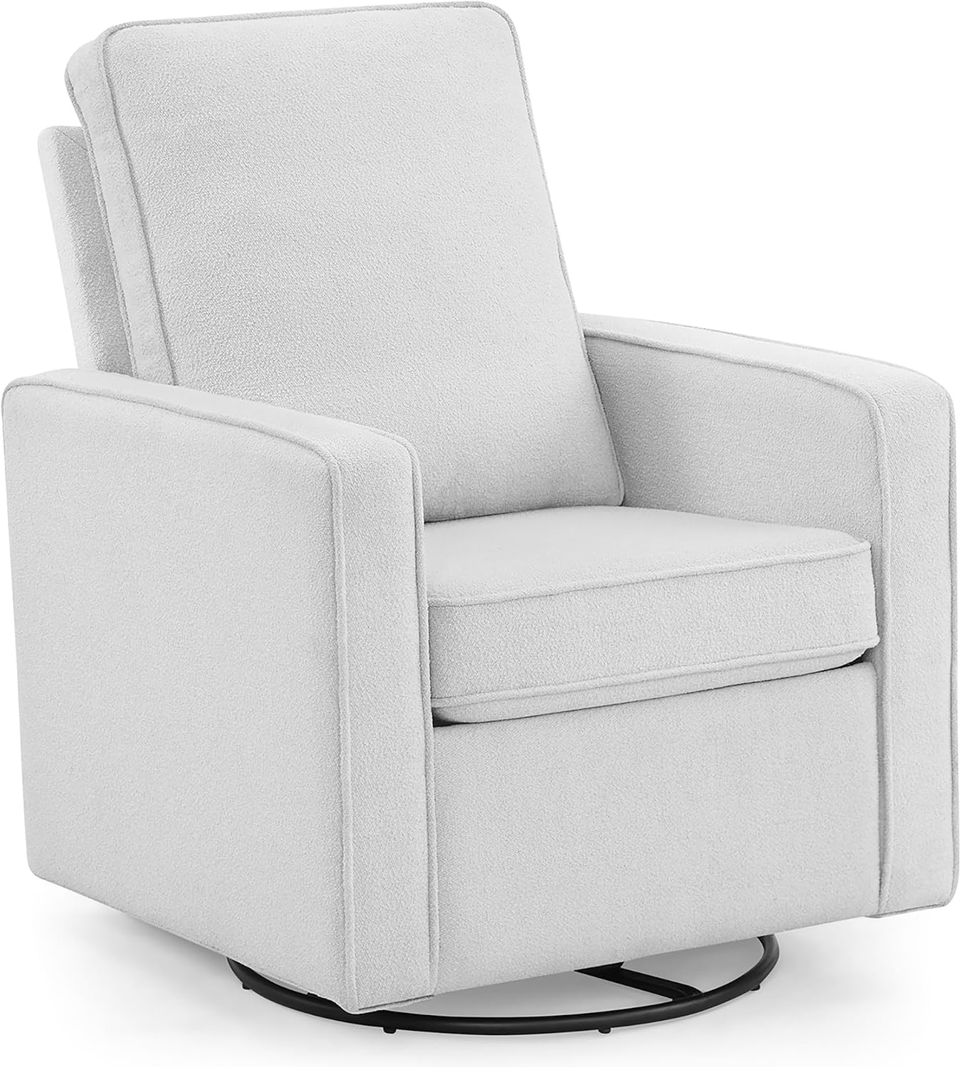 Delta Children Luna Nursery Swivel Glider – Greenguard Gold Certified and Oeko-TEX Standard 100 Fabric, Dovetail Grey