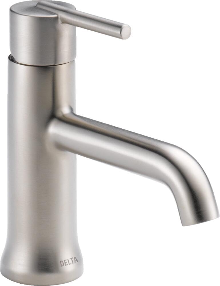 DELTA Trinsic Single Handle, Metal Drain Assembly, Bathroom Faucet, 559LF-SSMPU – Brilliance Stainless