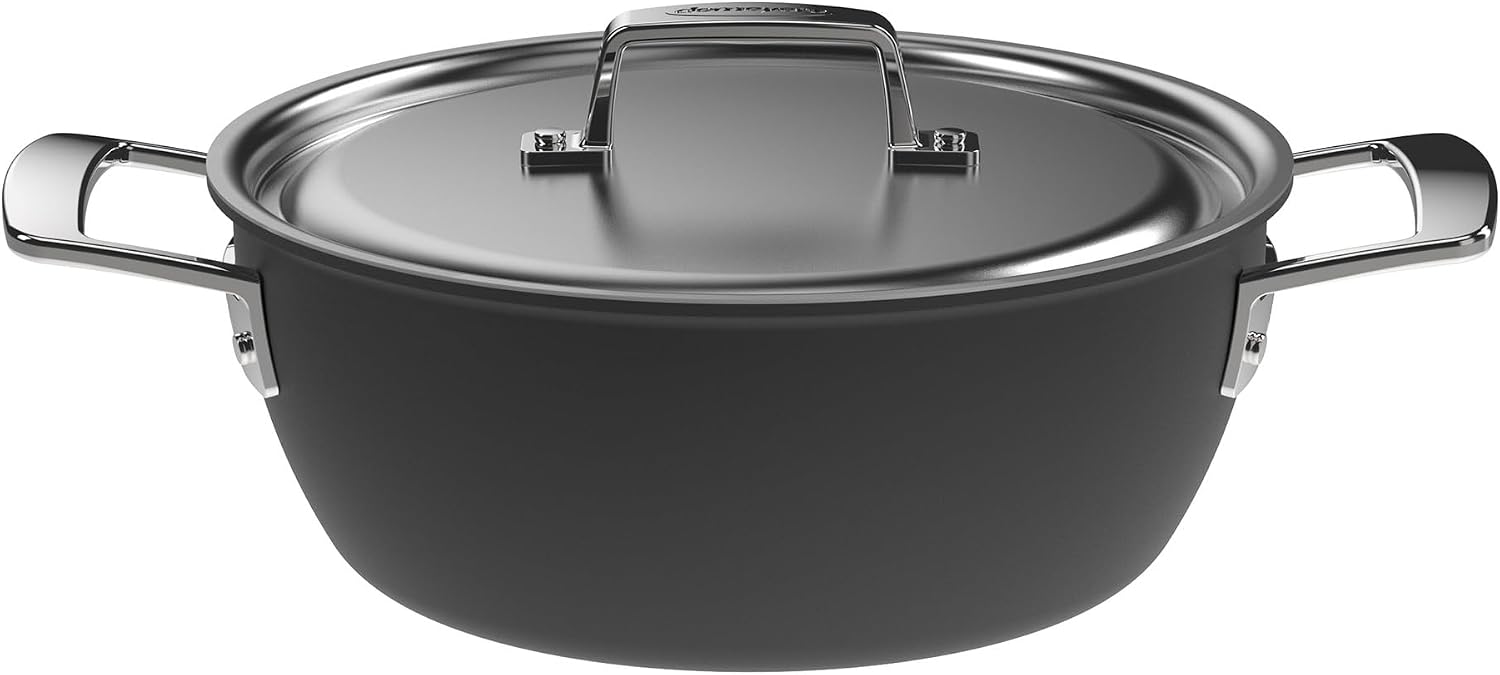 Demeyere Black 5 Stainless Steel with Ceramic exterior coating 3.5-qt Dutch Oven with Lid