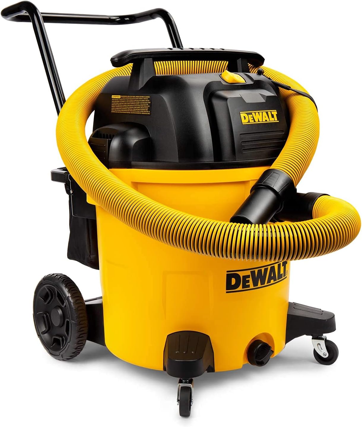 DEWALT 16 Gallon Wet/Dry Shop Vacuum – 6.5 Peak HP, Heavy-Duty Poly Vac, 3-in-1 Cart Style with Built-in Drain & Powerful Suction – DXV16PA