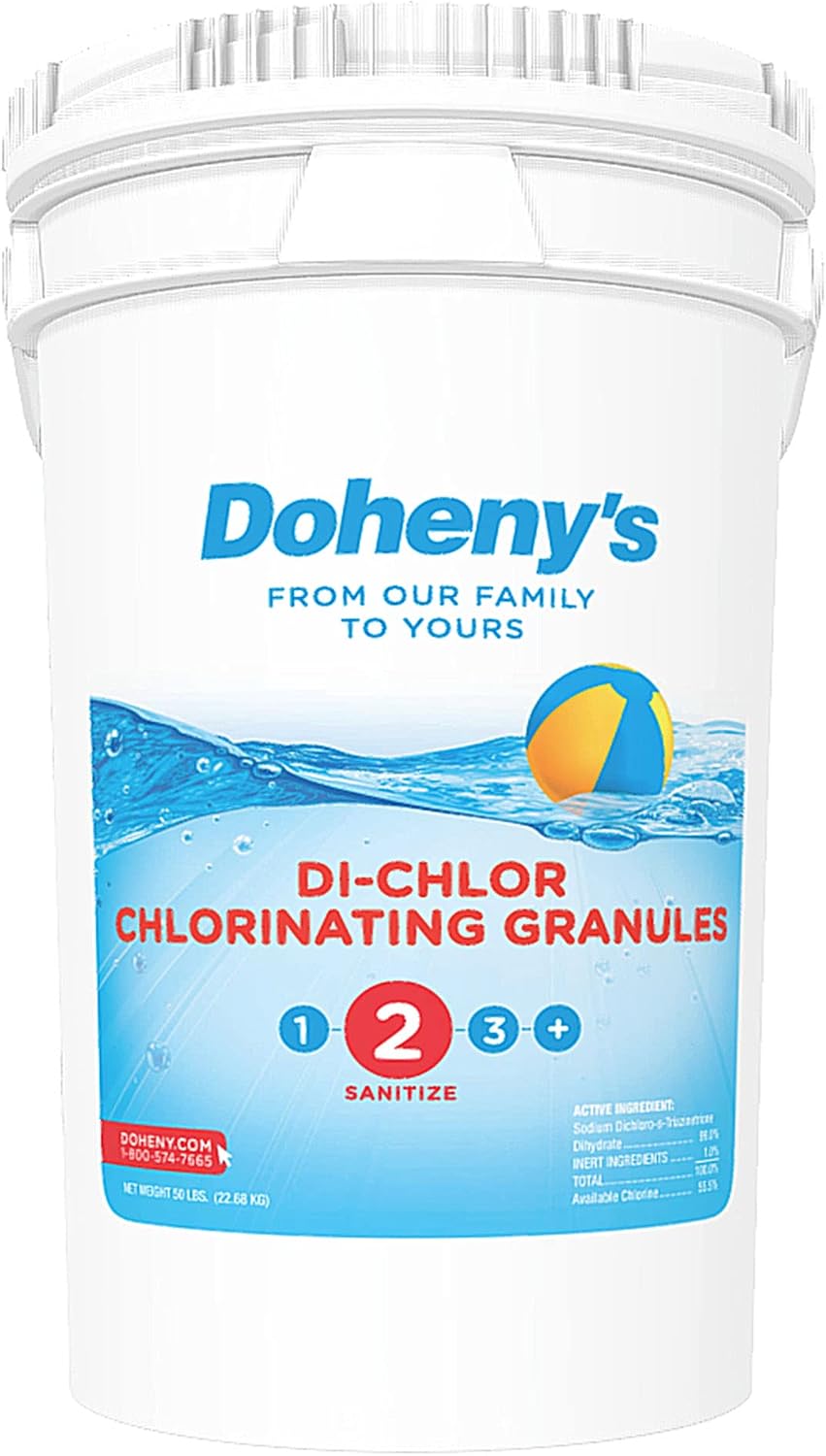 Doheny’s Di-Chlor Granular Chlorine 50lb Bucket