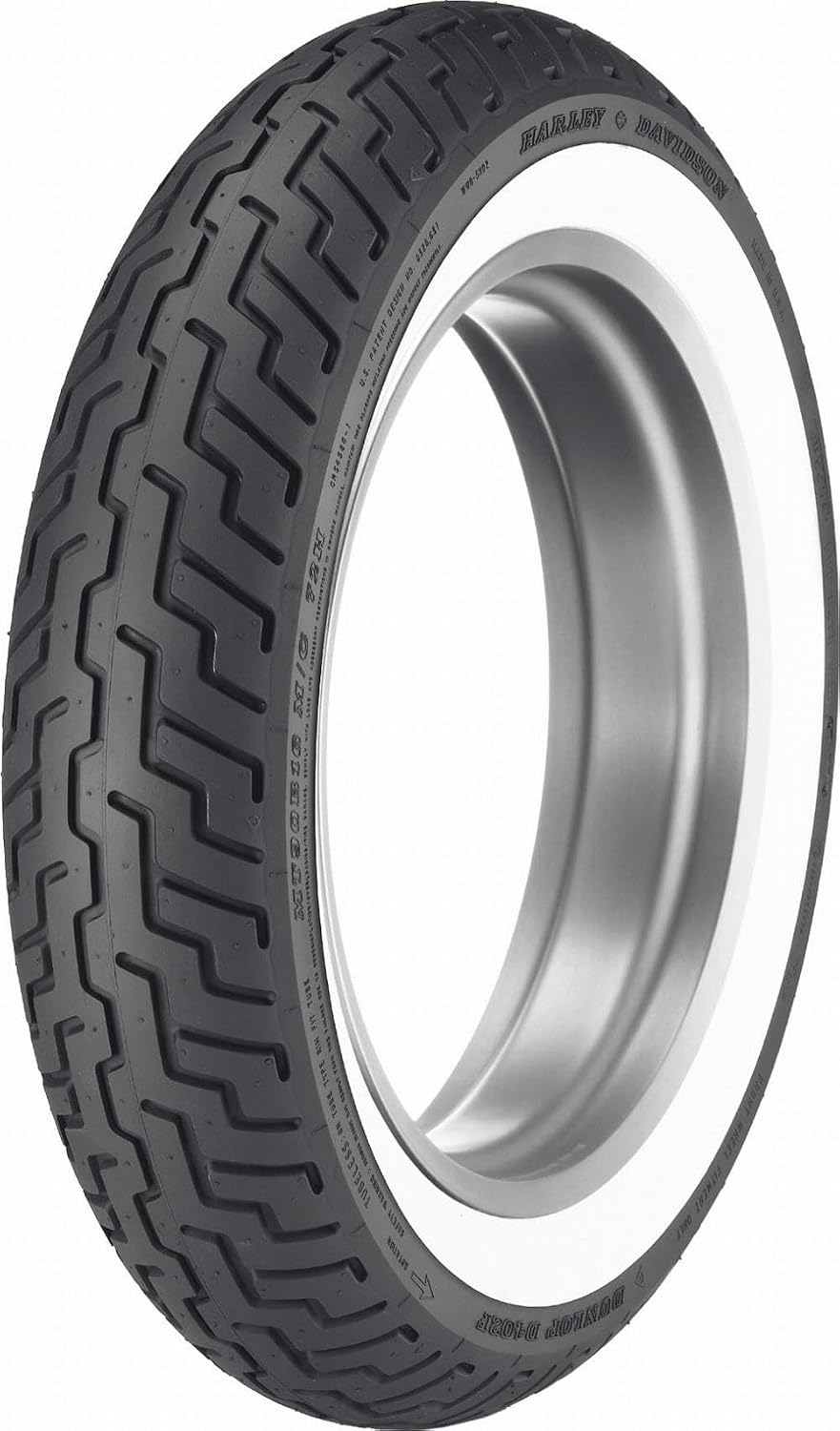 Dunlop Harley Davidson D402 Whitewall Front Tire (Wide Whitewall / MT90B-16)