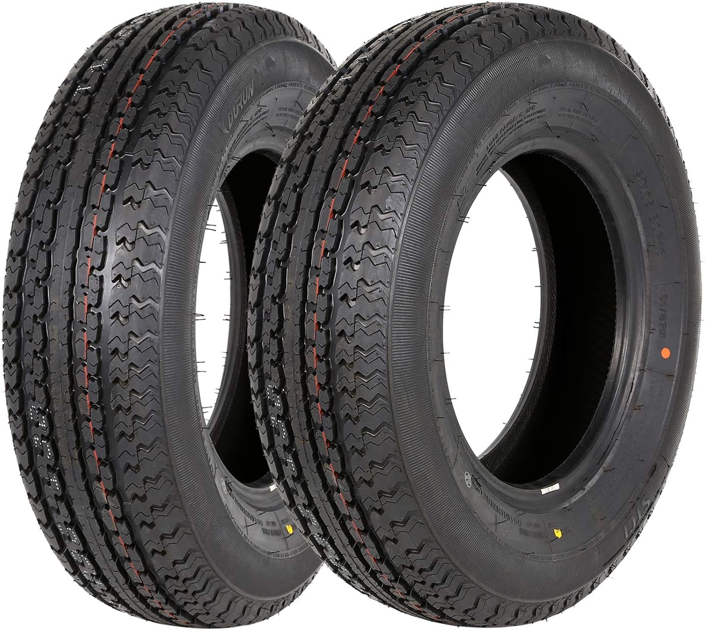 Durun ST175/80R13 Radial trailer tire, ST175/80-13 175 80R13, 6 Ply Load Range C, 91N – Set of 2