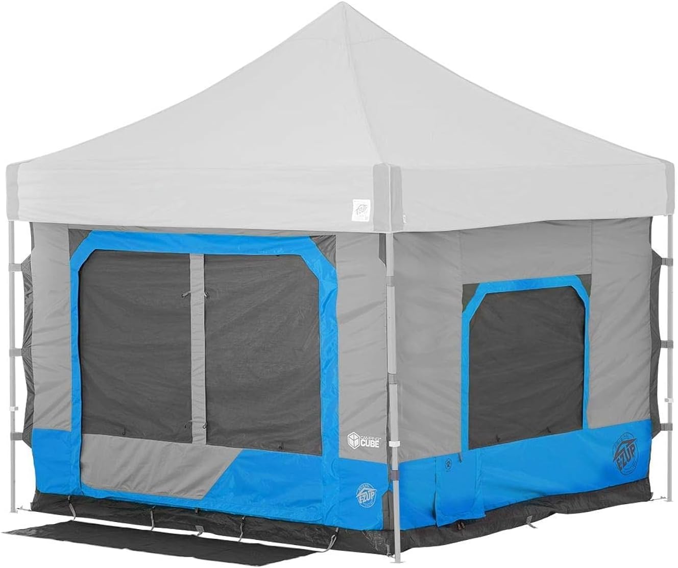 E-Z UP Camping Cube 6.4, Converts 10′ Straight Leg Canopy into Camping Tent (Canopy/SHELTER NOT Included) – Splash