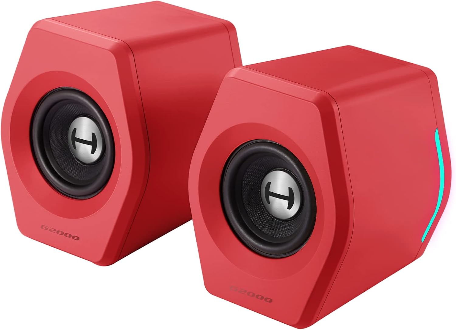 Edifier G2000 32W PC Gaming Computer Speakers – Woofer Speakers Bluetooth USB 3.5mm AUX Inputs RGB Lights Multimedia Speakers, Red
