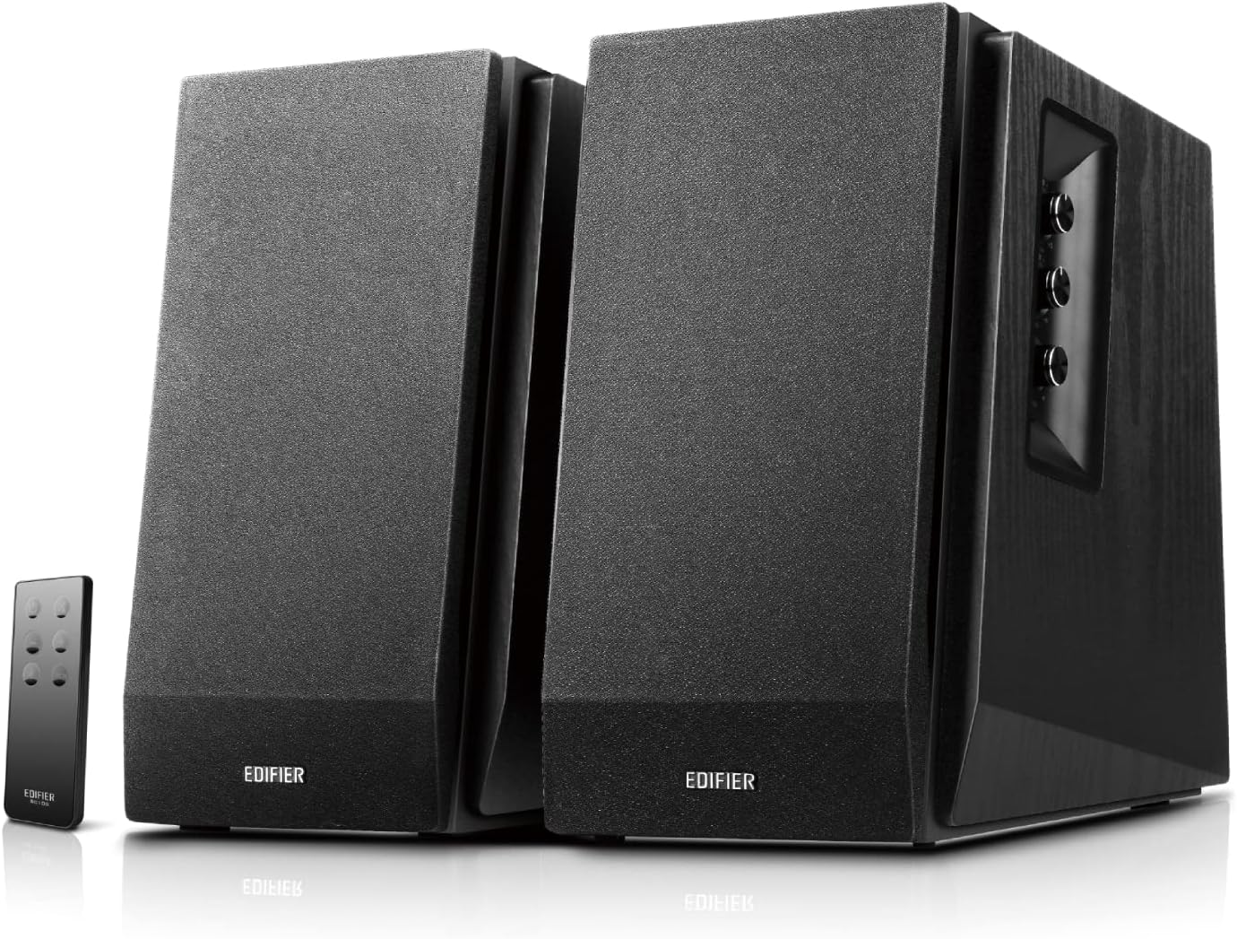 Edifier R1700BT Bluetooth Bookshelf Speaker – Active Near-Field Studio Monitors – Powered Speakers 2.0 Setup Wooden Enclosure 66w RMS (Black)