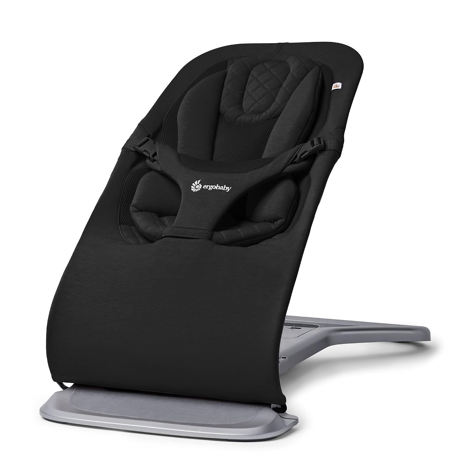 Ergobaby Evolve 3-in-1 Bouncer, Adjustable Multi Position Baby Bouncer Seat, Fits Newborn to Toddler, Onyx Black