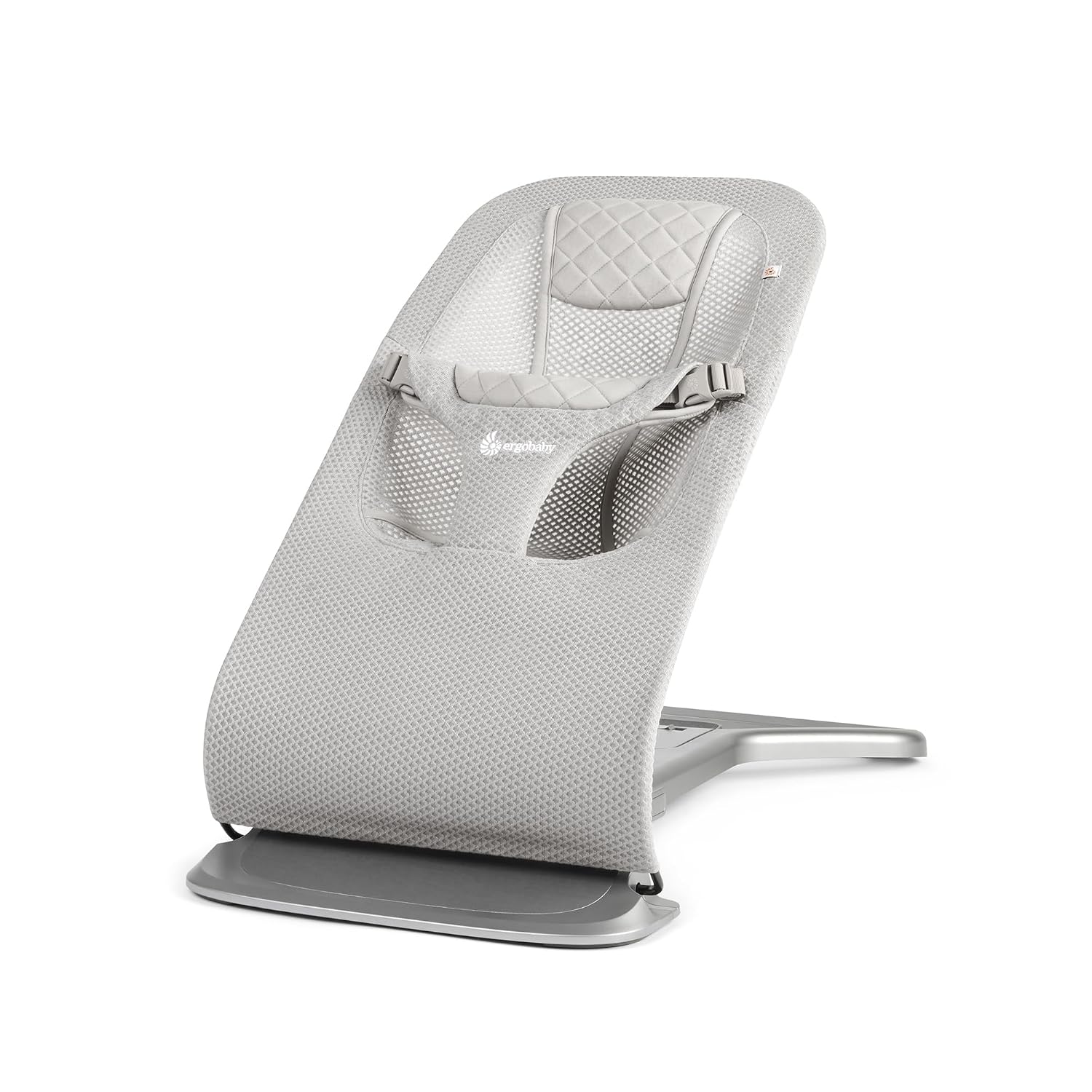 Ergobaby Evolve 3-in-1 Mesh Baby Bouncer Seat, Adjustable Multi-Position Infant Bouncer and Toddler Chair, Breathable Mesh – Grey