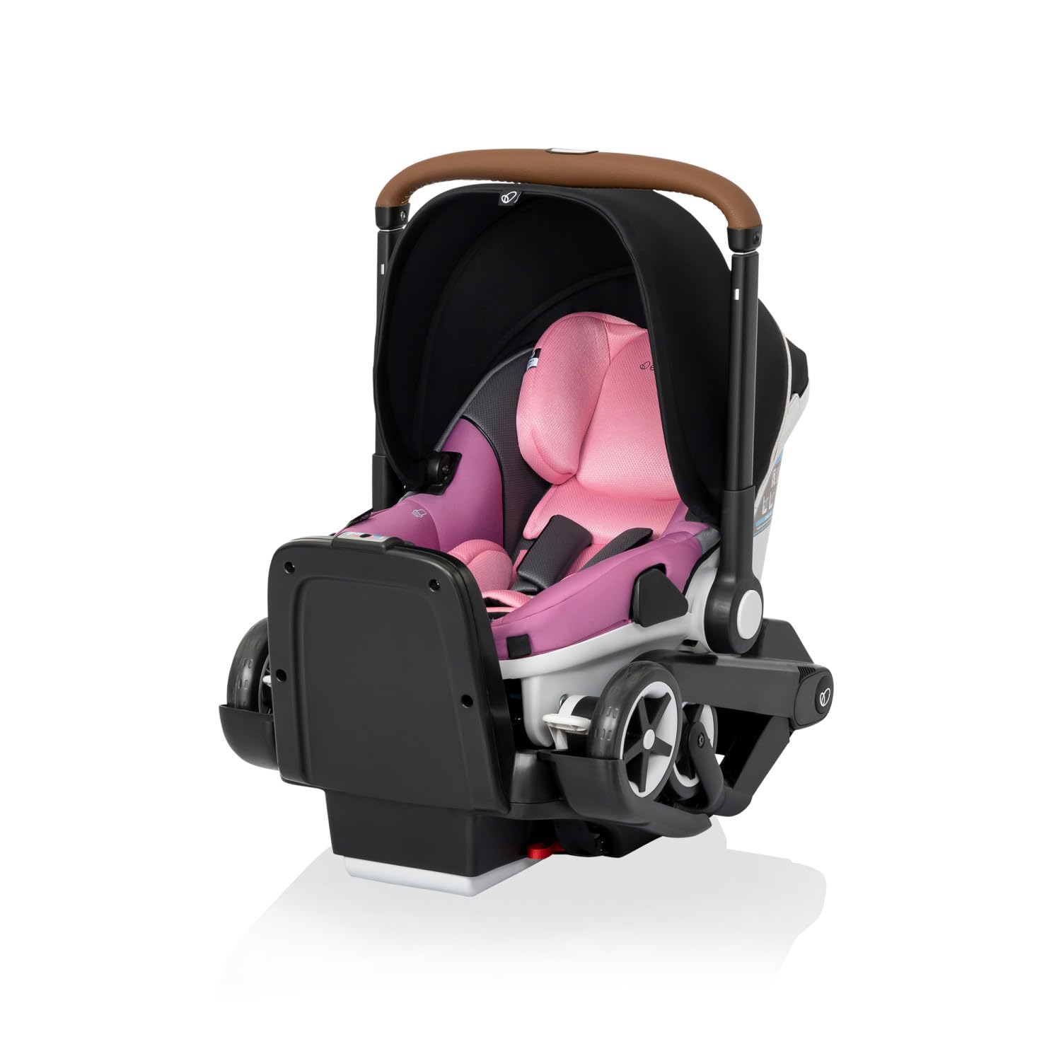 Evenflo Gold Shyft DualRide with Carryall Storage Infant Car Seat and Stroller Combo (Opal Pink)
