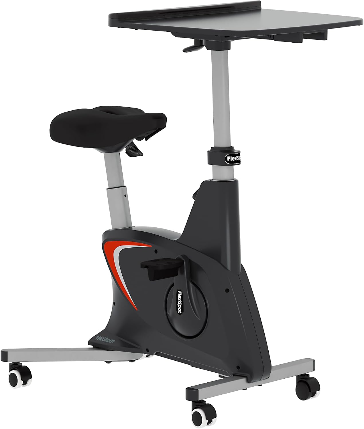FLEXISPOT V9-Pro-AR Black Desk Exercise Bike, Under Desk Cycle w/Removable Desktop, Heavy Duty 300LBS Resistance