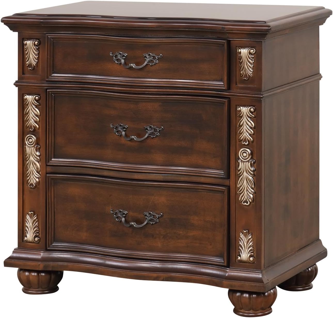 Glory Furniture G07100-N Cherry Finished Wood Nightstand