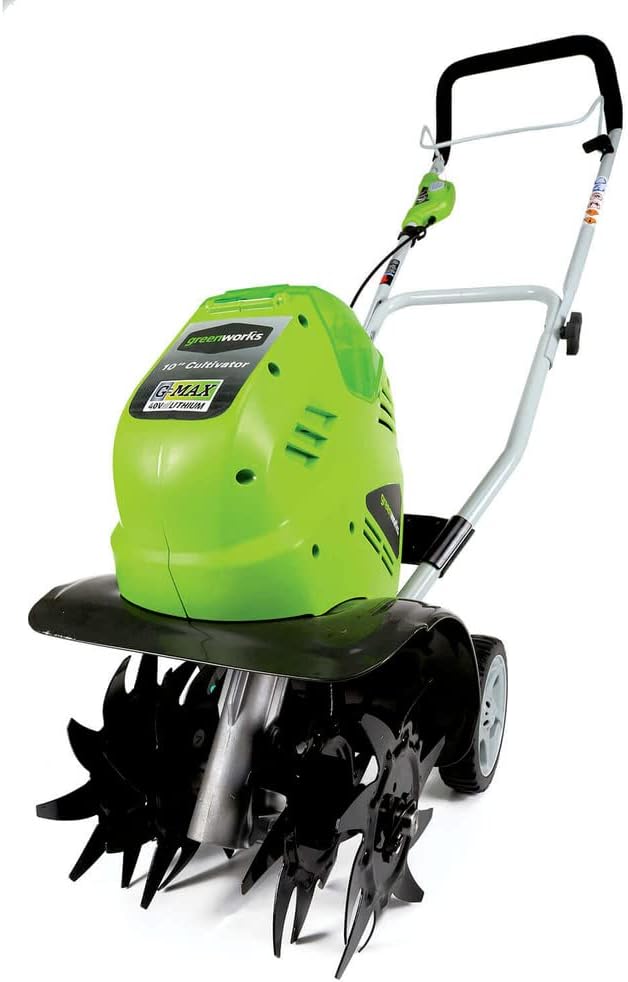 Greenworks 40V 10″ Cordless Tiller / Cultivator, Tool Only