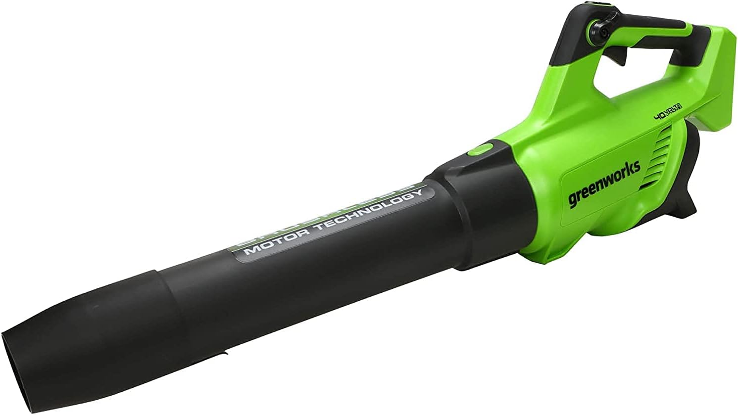 Greenworks 40V (130 MPH / 550 CFM / 75+ Compatible Tools) Cordless Brushless Axial Leaf Blower, Tool Only – BL40L01