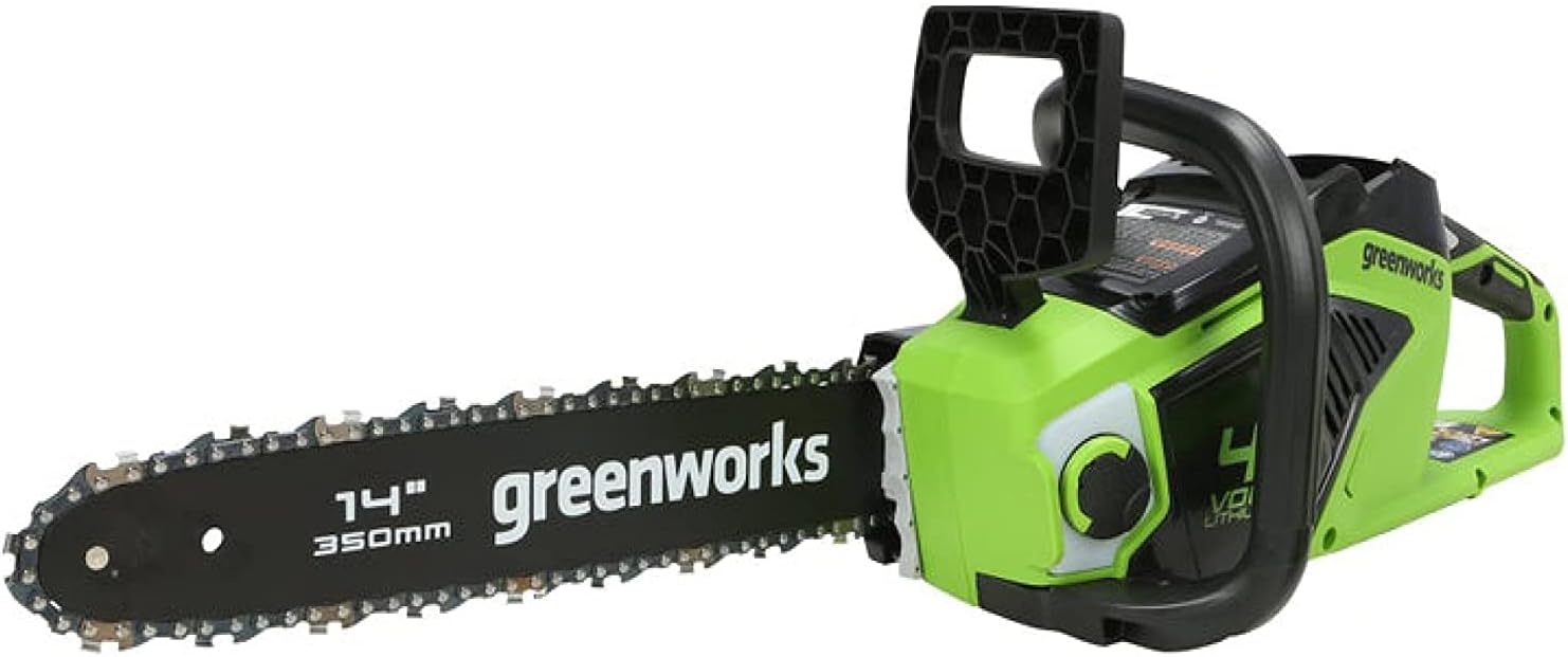 Greenworks 40V 14″ 1.5kW Cordless Battery Brushless Chainsaw (Tool Only) – CS40L01