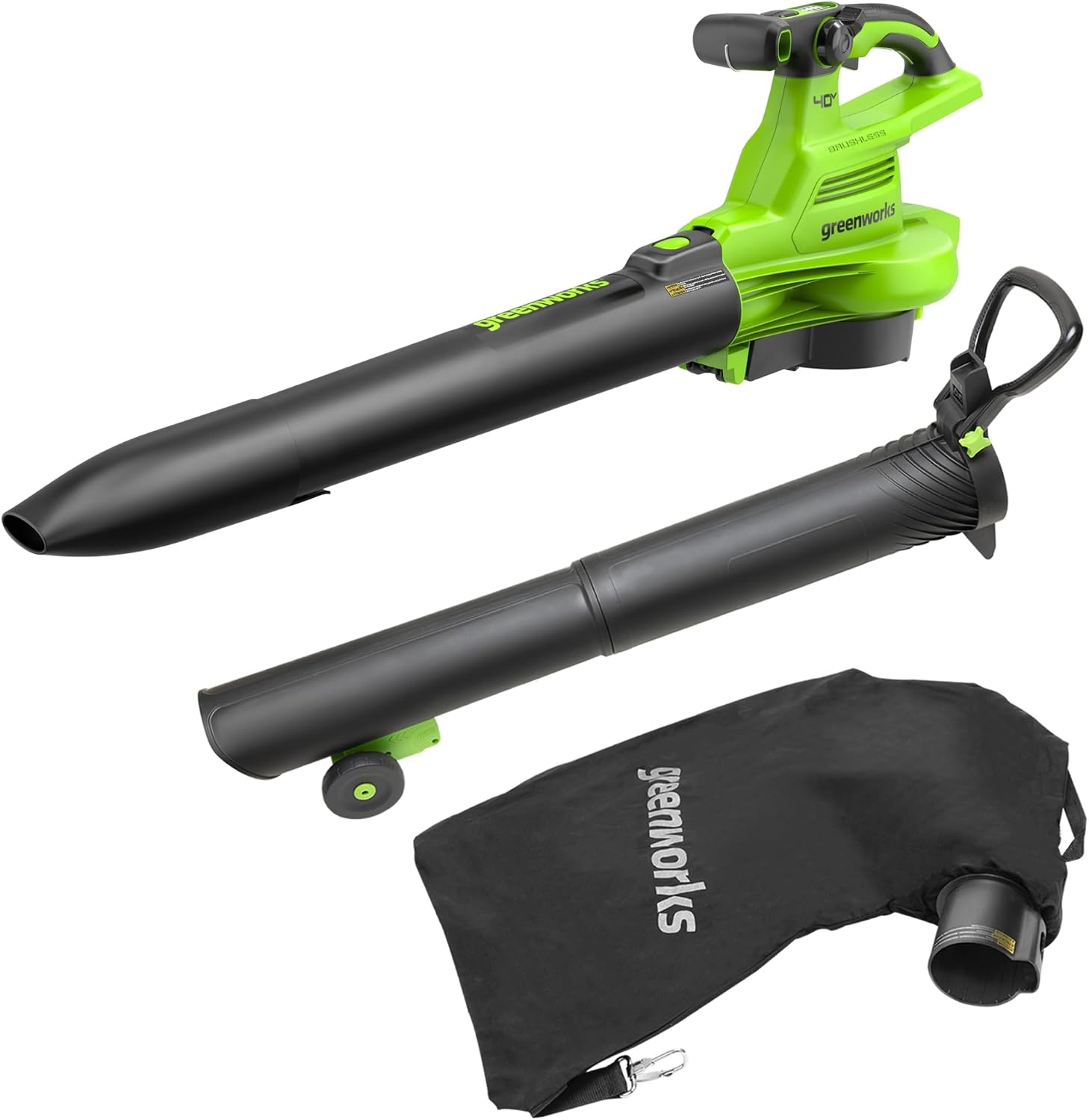 Greenworks 40V 505 CFM Cordless Battery BL Leaf Blower/Vacuum (Tool Only) – BL40L02