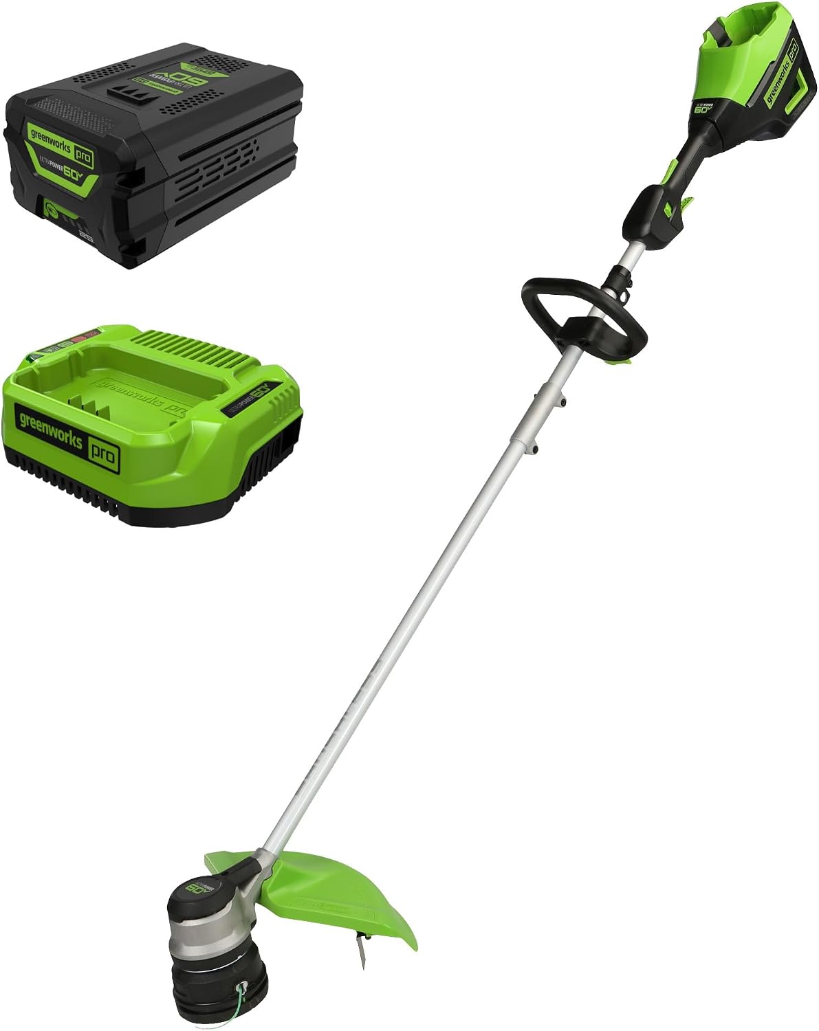 Greenworks 60V 16″ Gen2 Cordless Battery String Trimmer w/ 2.5 Ah Battery & Charger