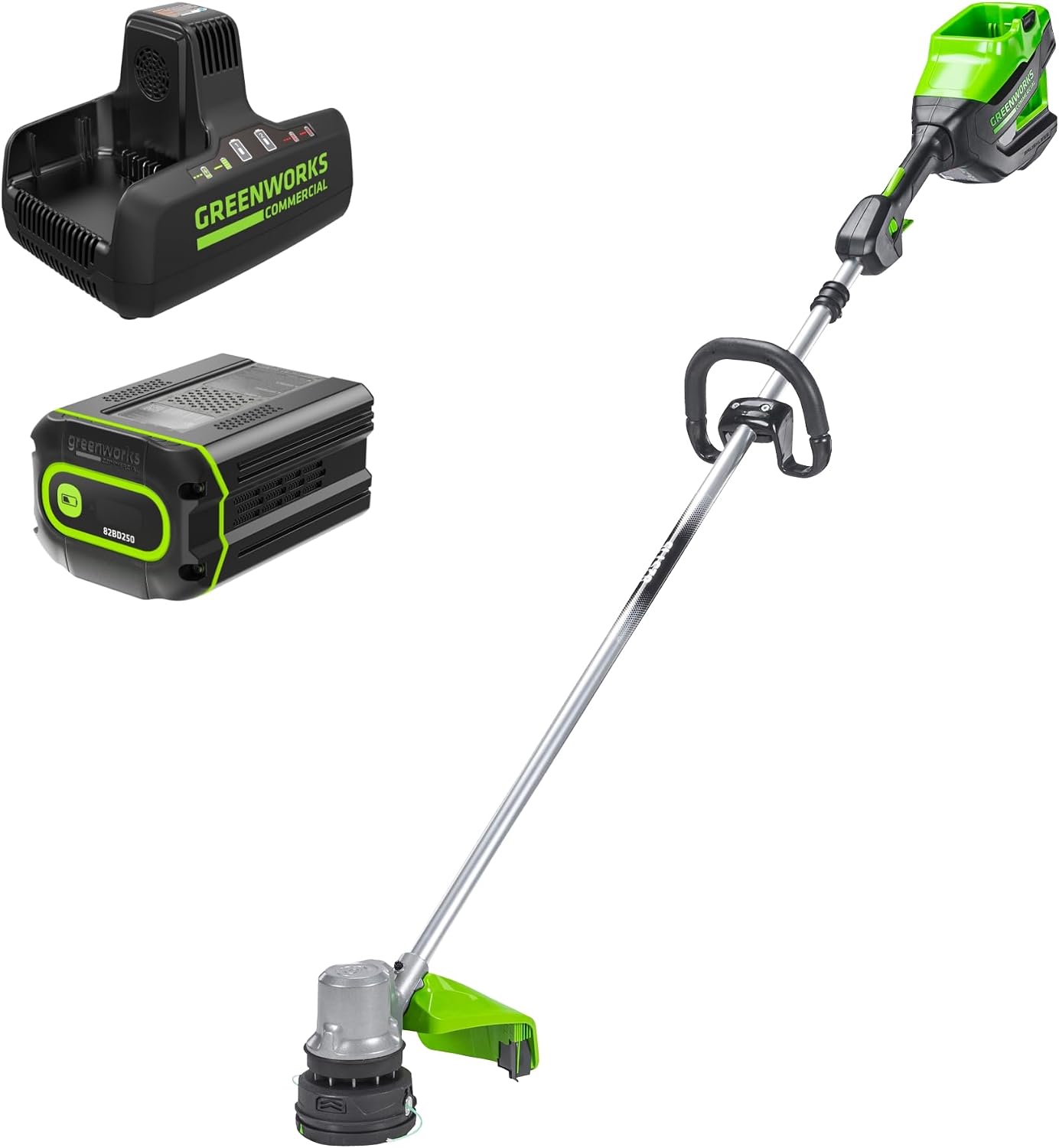 Greenworks 82V 16″ 1.5kW String Trimmer w/ 2.5Ah Battery & Dual Port Charger – STB414