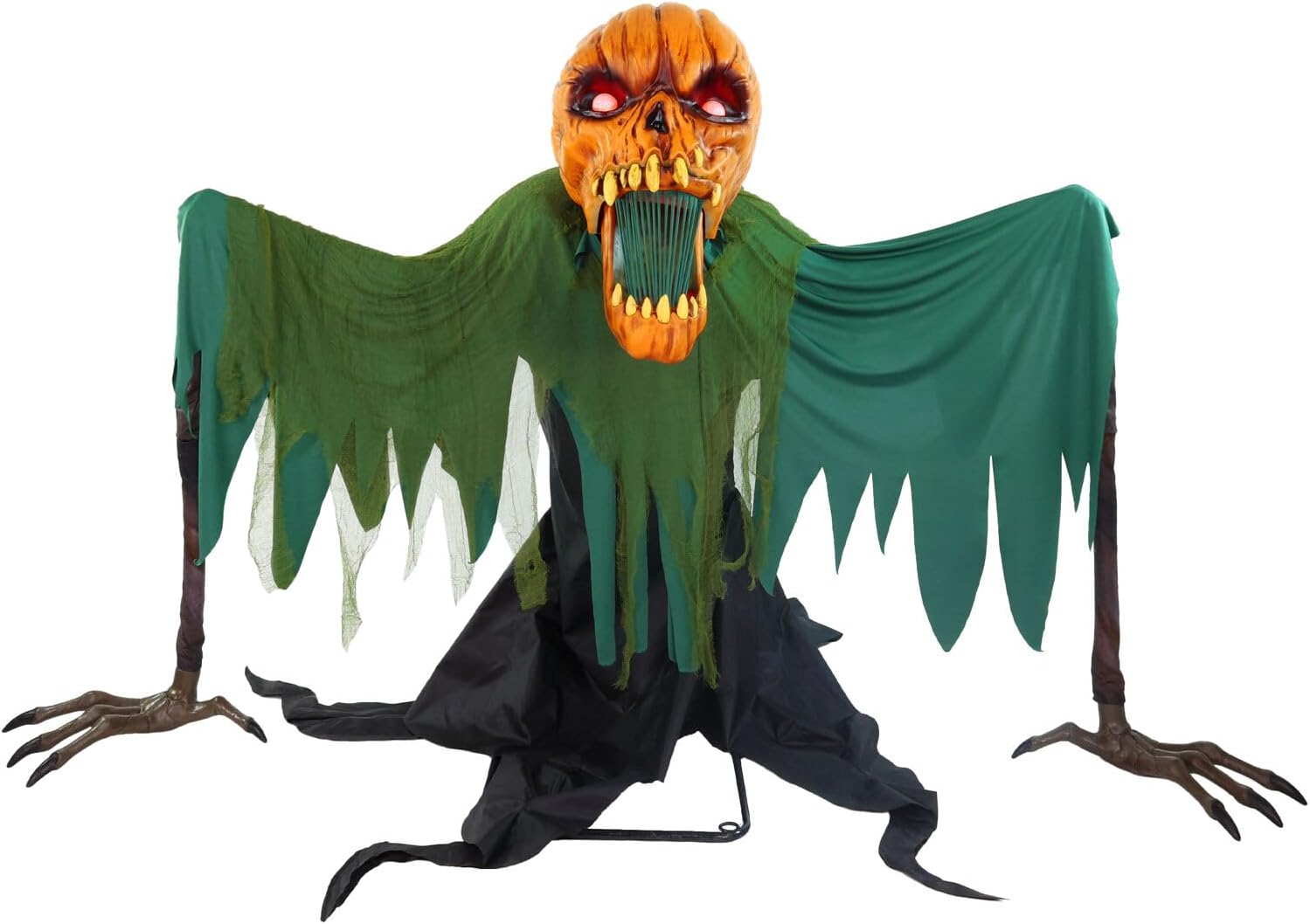 Haunted Hill Farm 7.3-Ft Groundbreaking Jack by Tekky, Halloween Animatronic, Motion-Activated Prop
