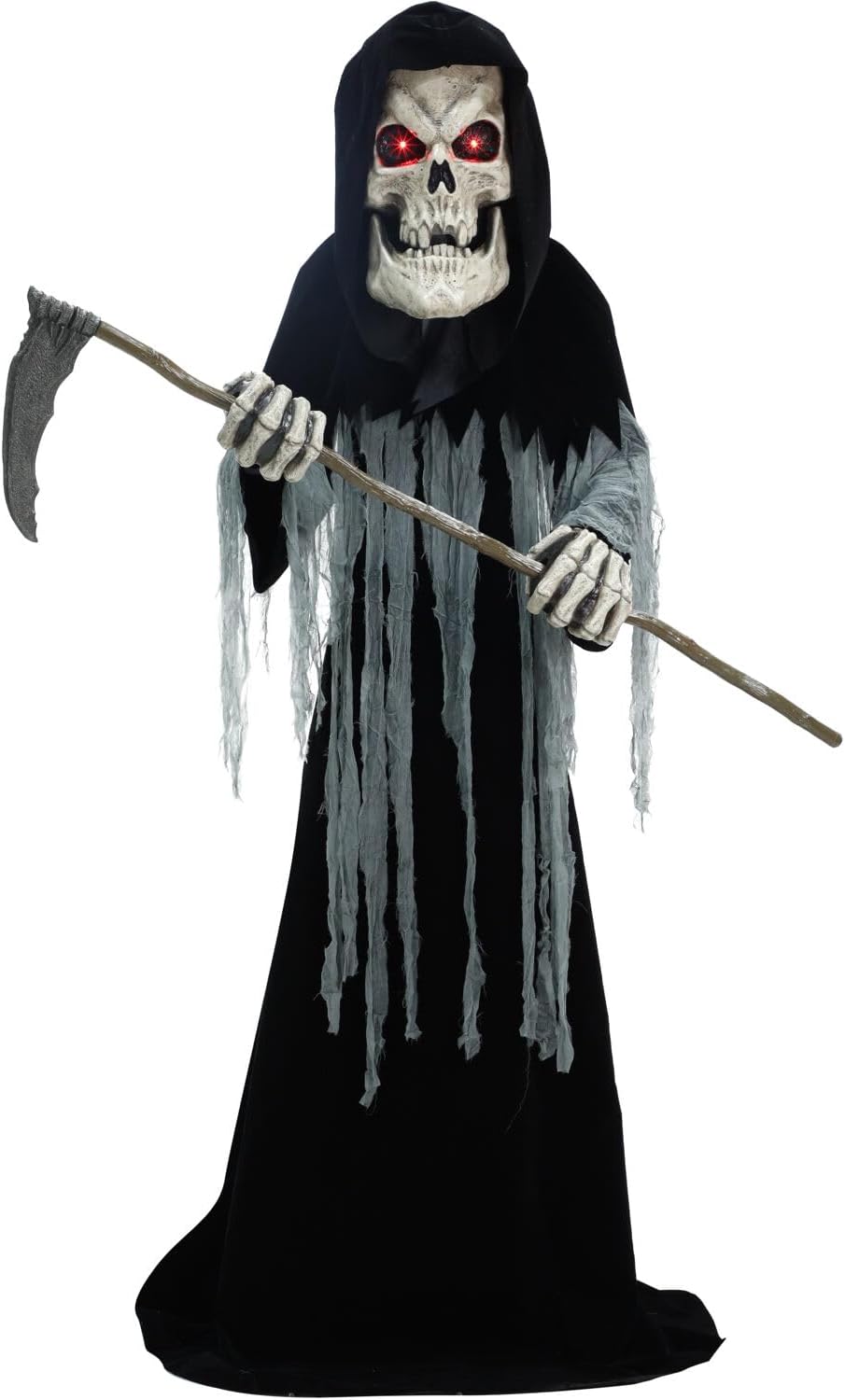 Haunted Hill Farm 8.5-Ft Ginormous Reaper Halloween Animatronic, Motion-Activated Talking Prop