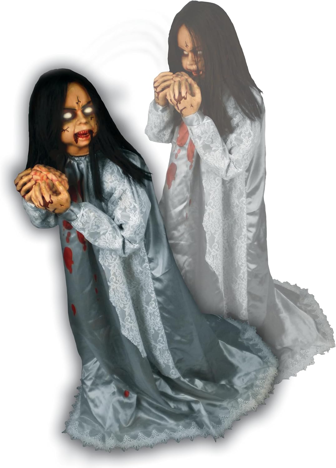 Haunted Hill Farm Rosemary by Tekky, Battery-Operated, Motion and Sound Activated Animatronic Demon Child with Sound Effects and Lights