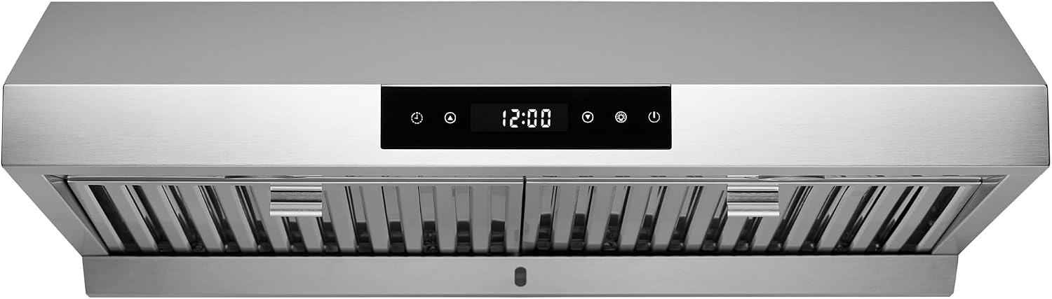 Hauslane Range Hood 30 Inch – Under Cabinet Range Hood 30″ Stainless Steel Kitchen Hood – Chef Series PS18